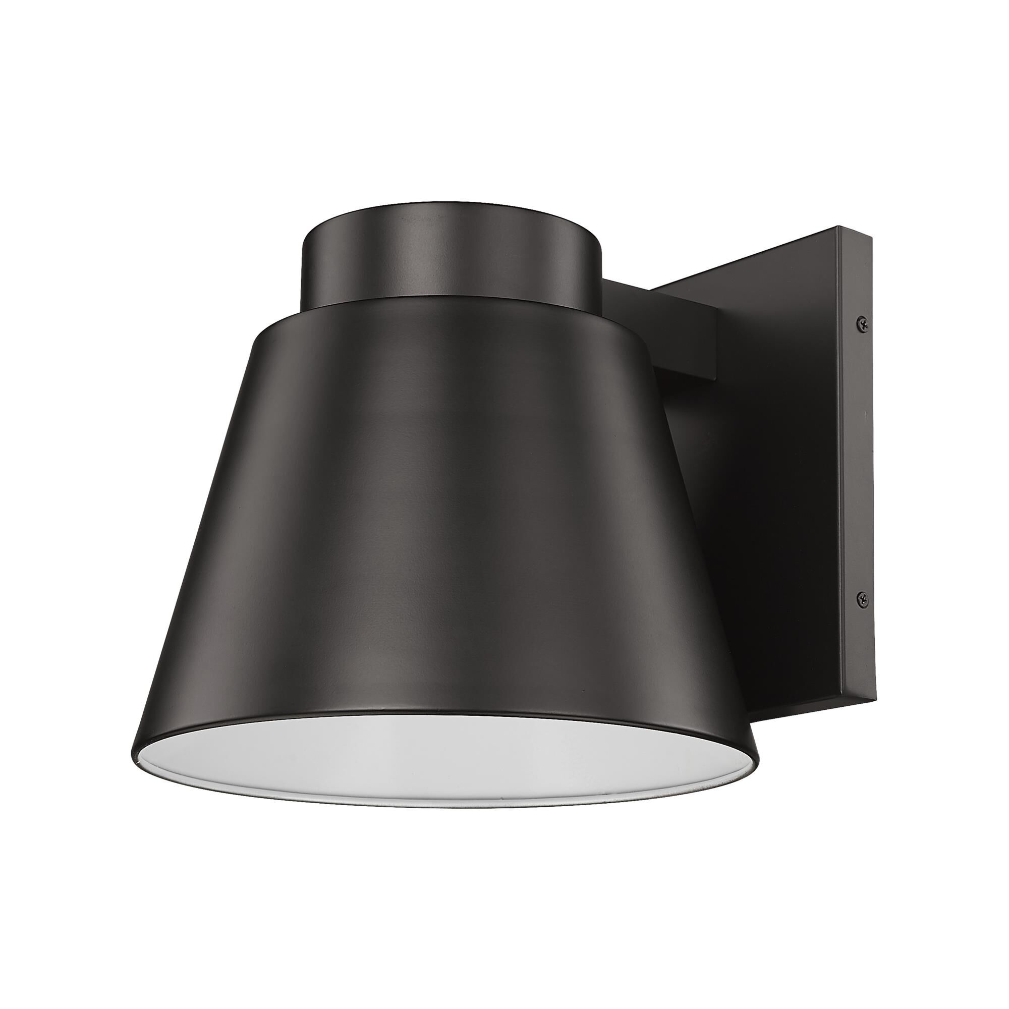 Shown in Oil Rubbed Bronze finish and Sandblast Aluminum shade