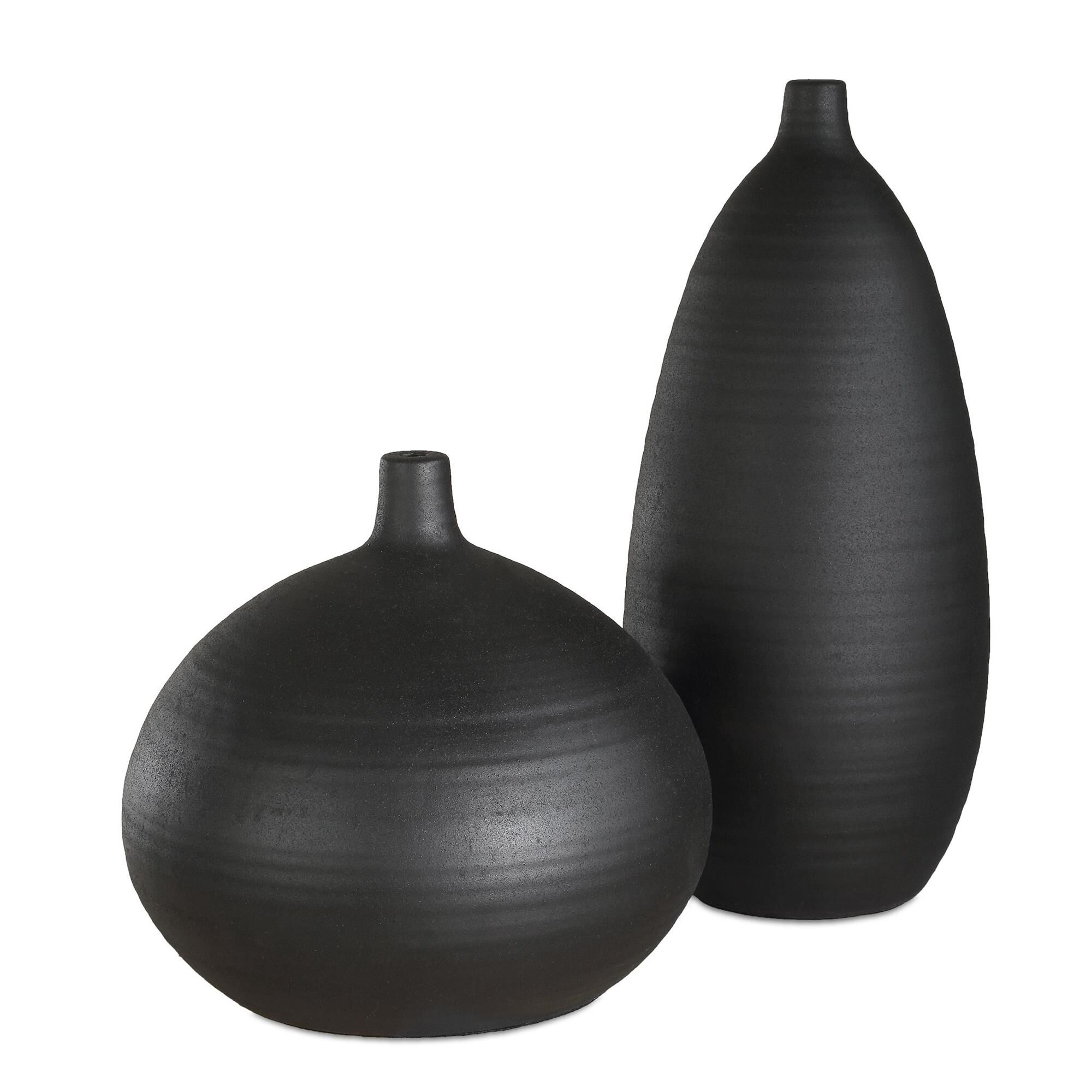 Uttermost Bower Black Vases Set/2 Vase-Urn by Uttermost