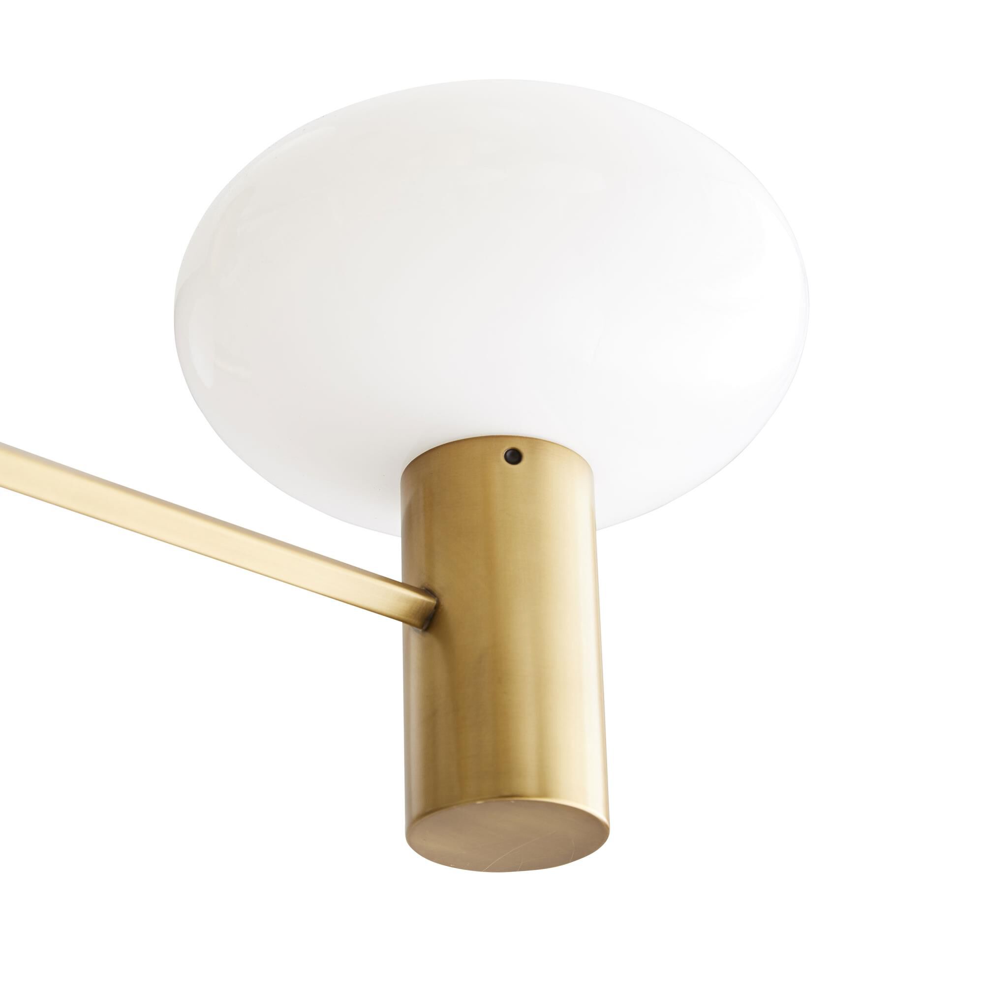 Shown in Antique Brass finish and Yes shade