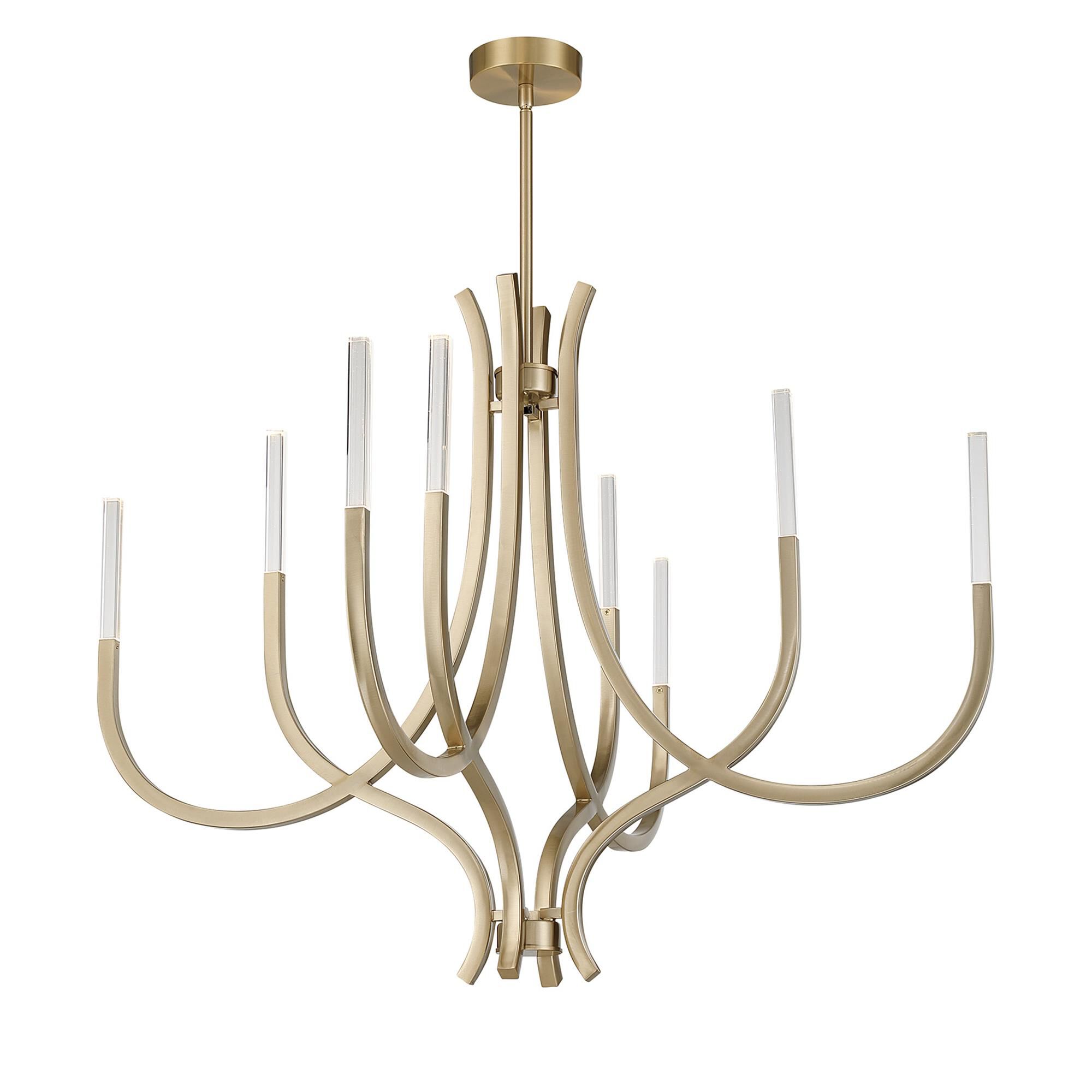 Shown in Noble Brass finish and Clear Rectangular glass