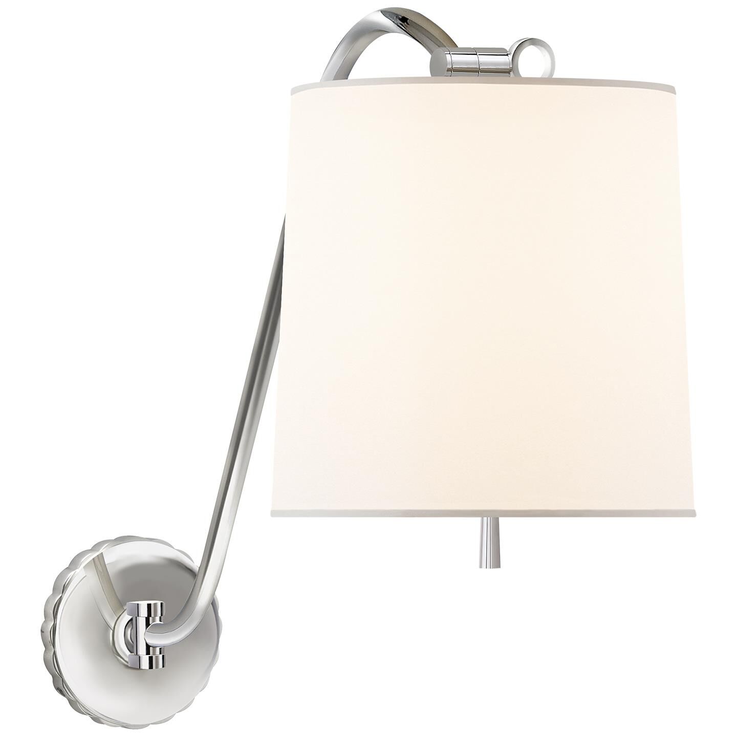 Shown in Polished Nickel finish and Silk shade