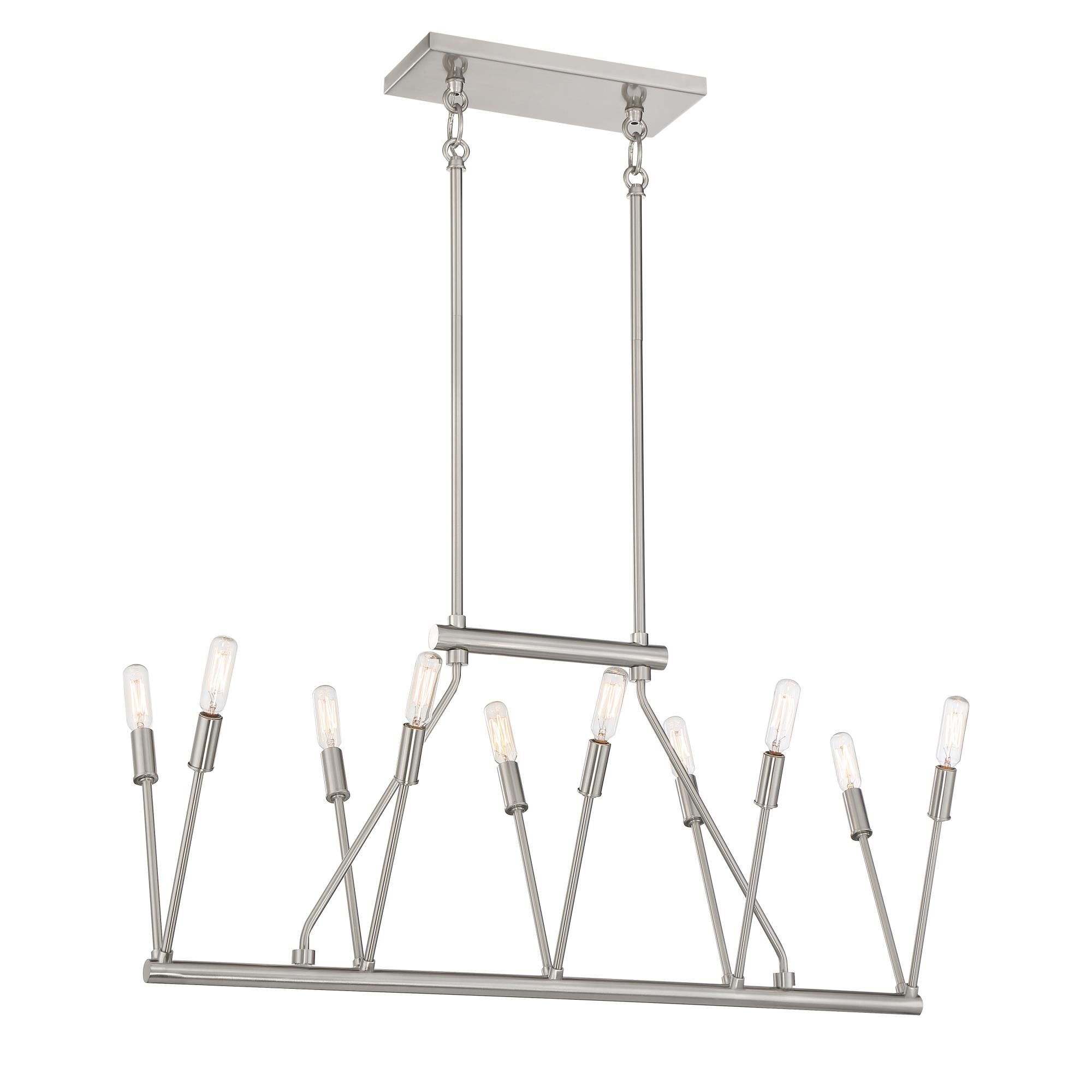 Royalty 32 Inch 10 Light Linear Suspension Light by Kovacs