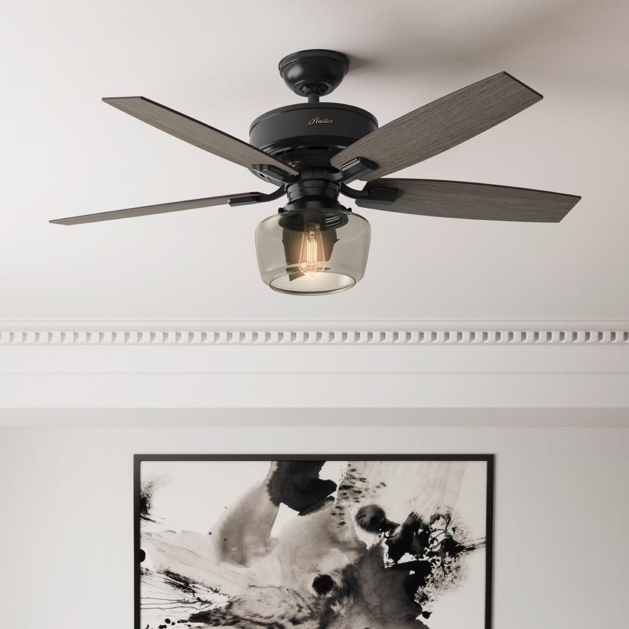 Bennett 52 Inch Ceiling Fan with Light Kit by Hunter Fan