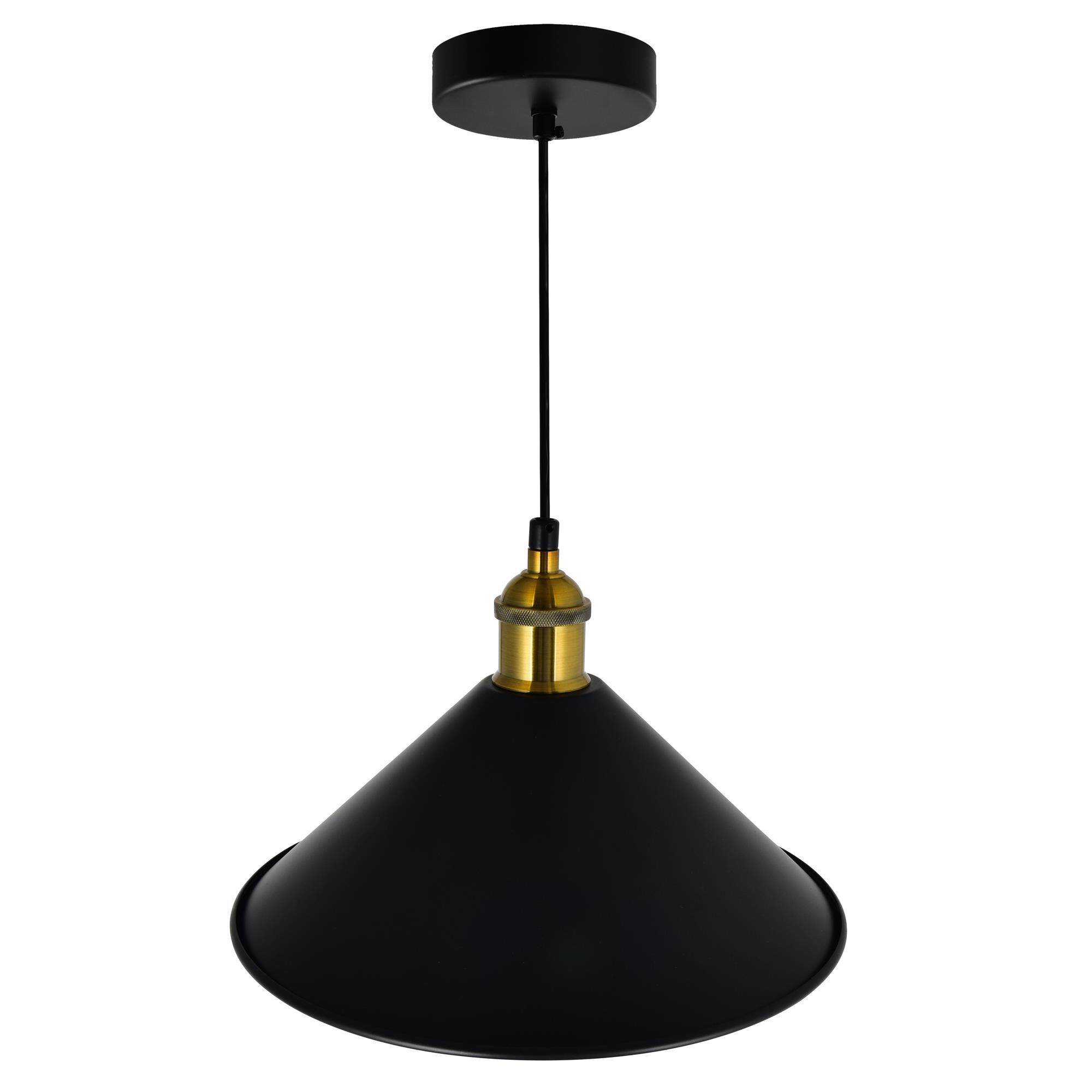 Shown in Black finish and Black shade