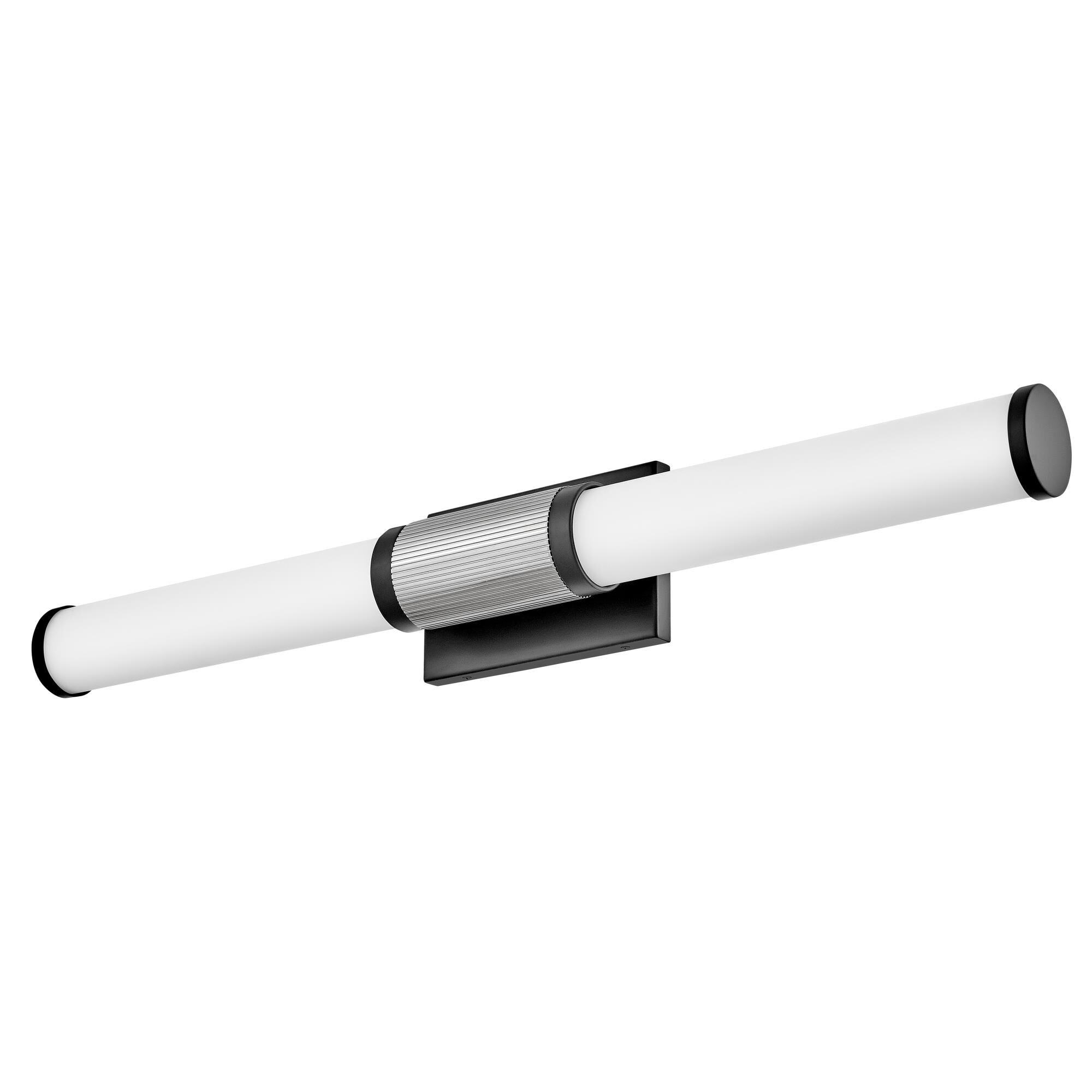 Shown in Black With Chrome Accents finish and Etched Opal glass