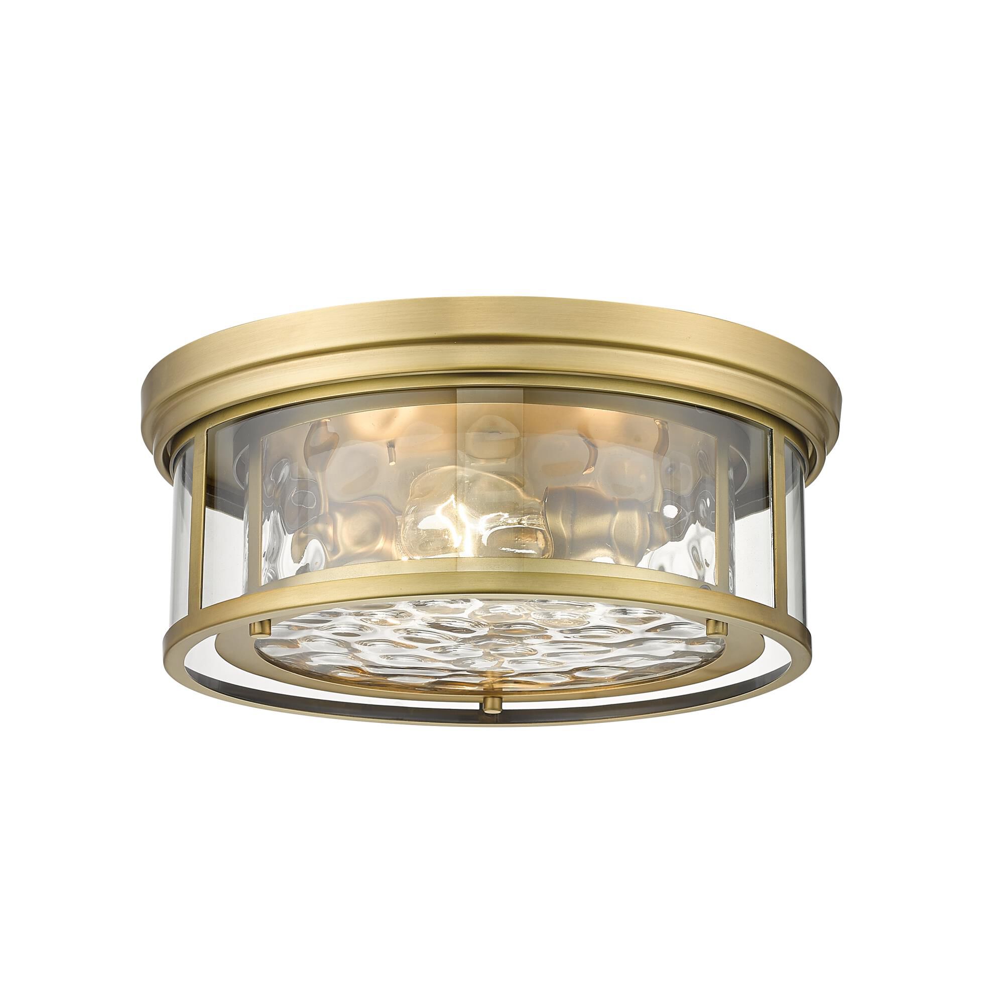 Shown in Rubbed Brass finish and Glass shade
