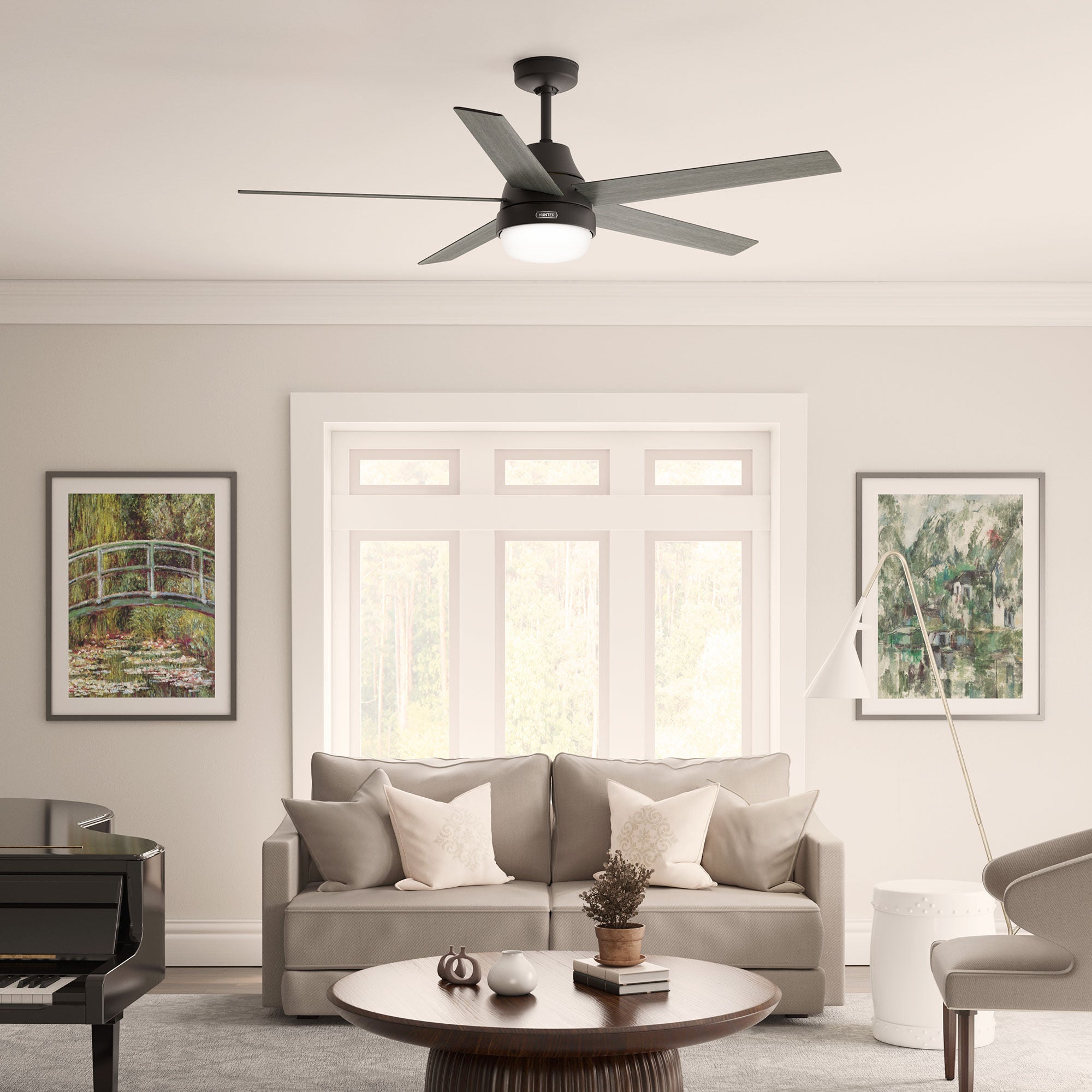 Aerodyne 60 Inch Ceiling Fan with Light Kit,