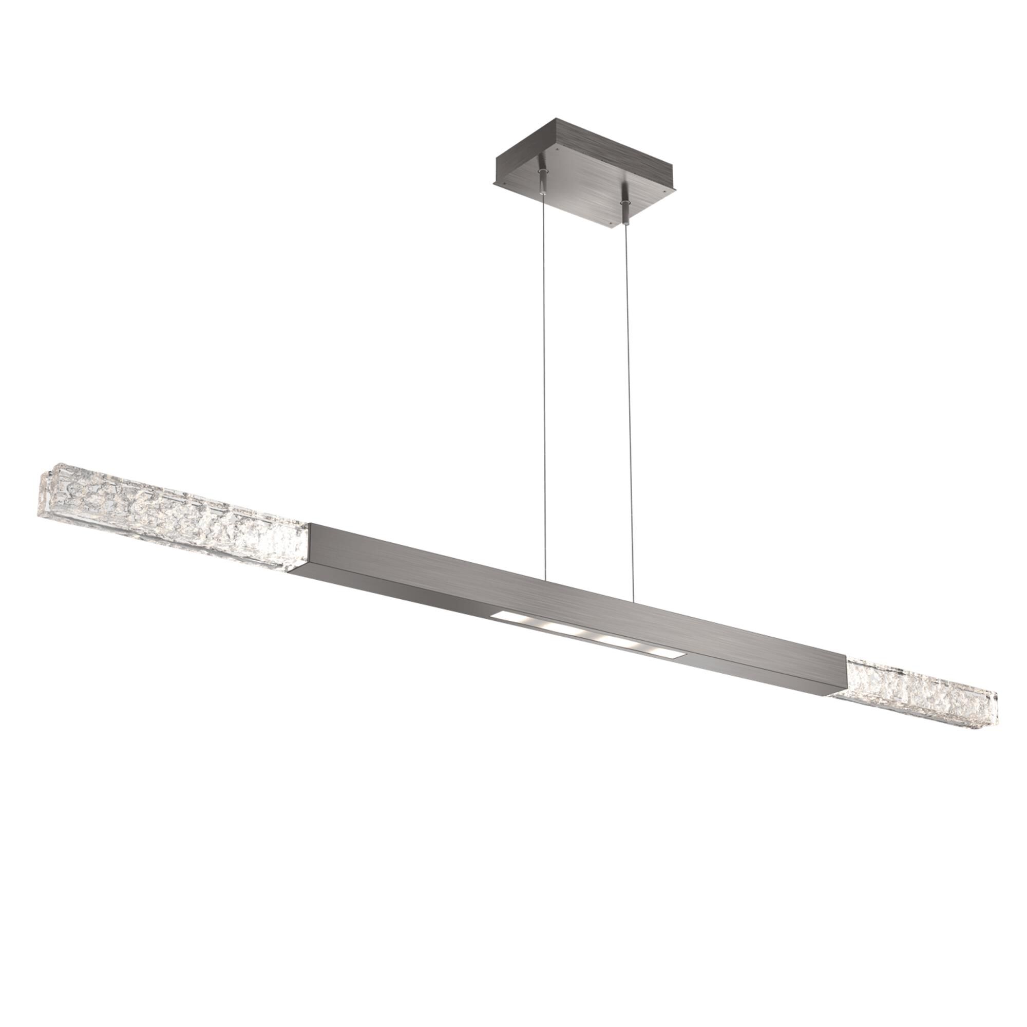Shown in Gunmetal finish and Clear Textured glass