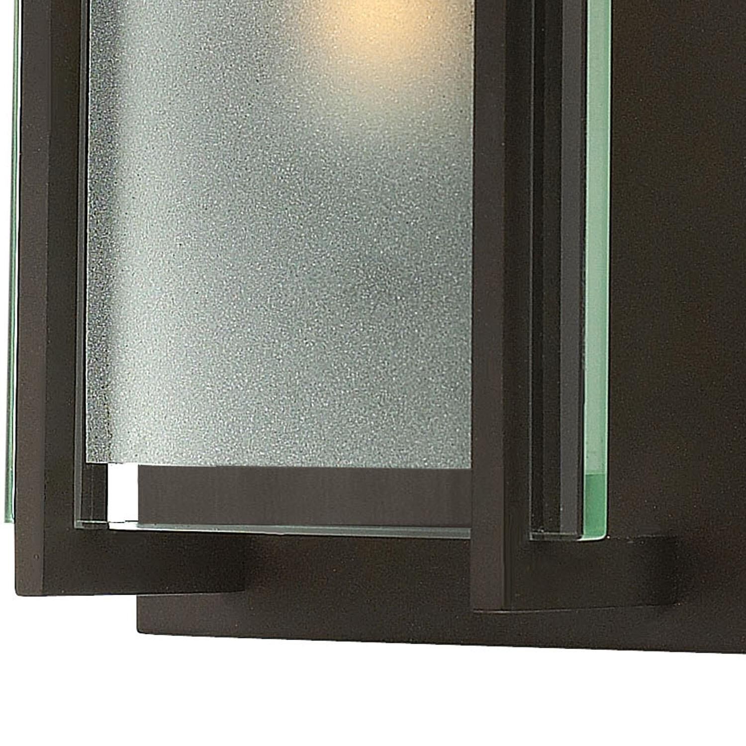 Shown in Oil Rubbed Bronze finish and Clear Beveled Inside-Etched glass