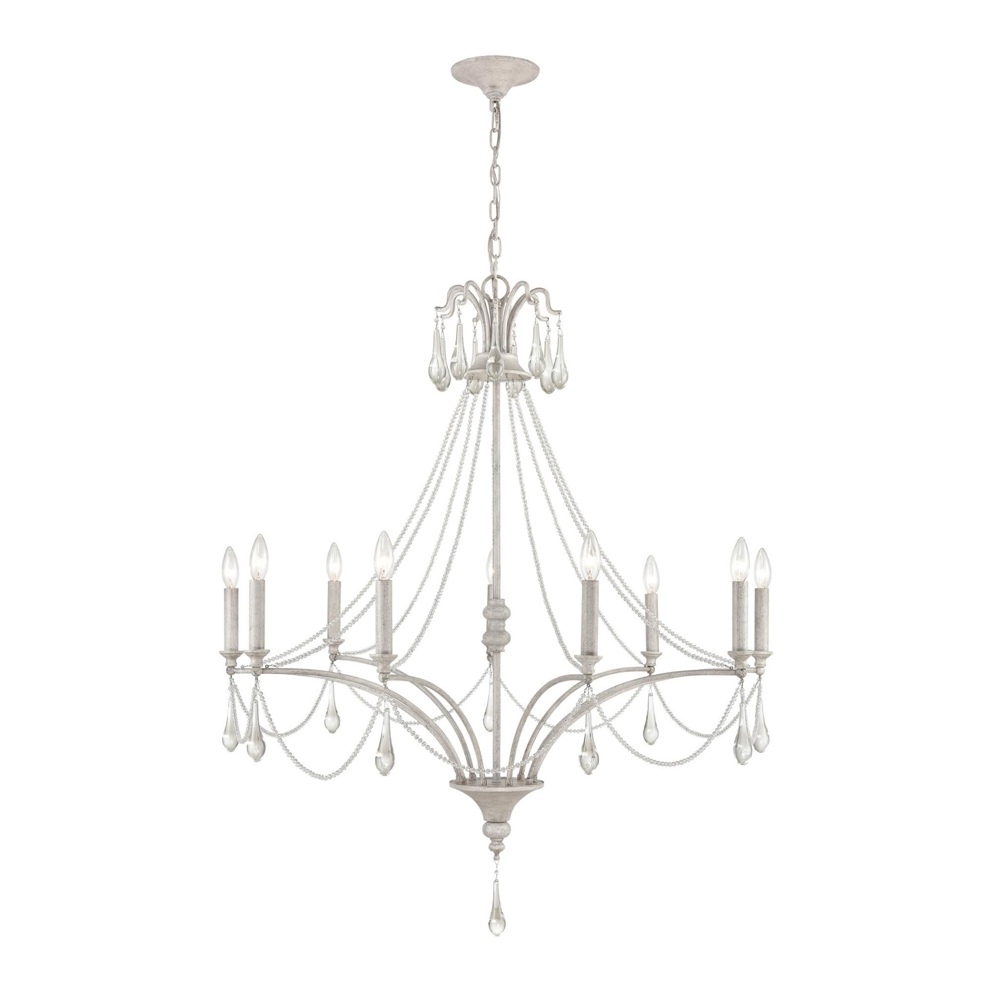 French Parlor 38 Inch 9 Light Chandelier by ELK Lighting