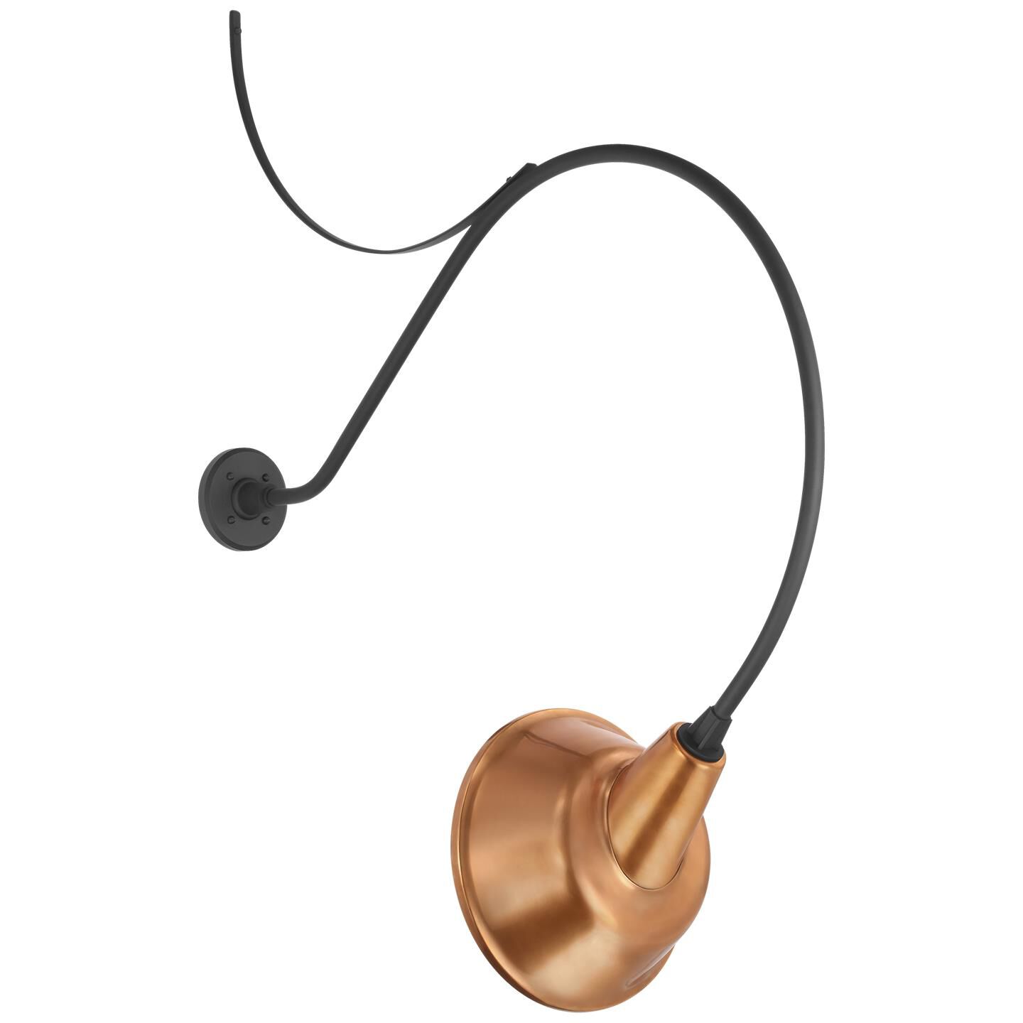 Shown in Matte Black finish and Copper shade