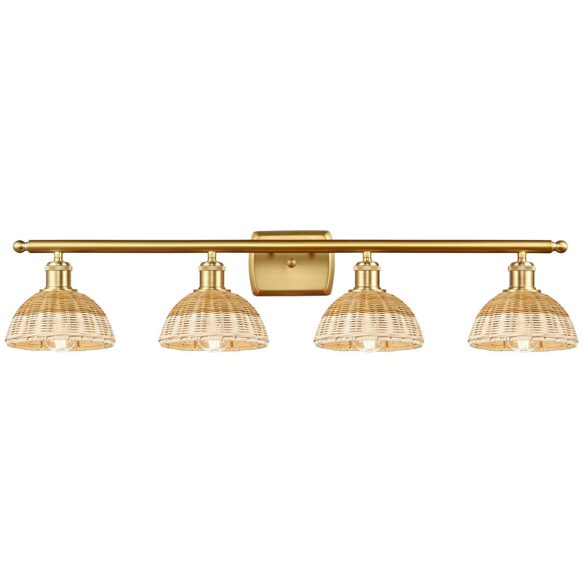 Shown in Satin Gold finish and Natural shade