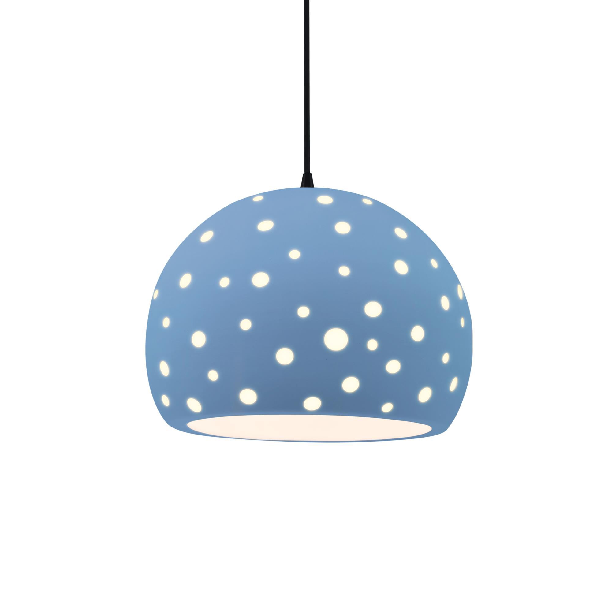 Perforated Globe 12 Inch Large Pendant by Justice Design Group
