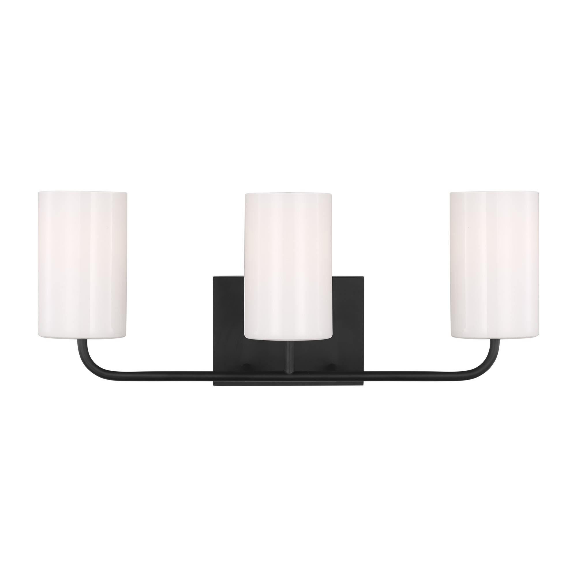 Shown in Midnight Black finish and Clear Outside / Painted White Inside Glass s shade