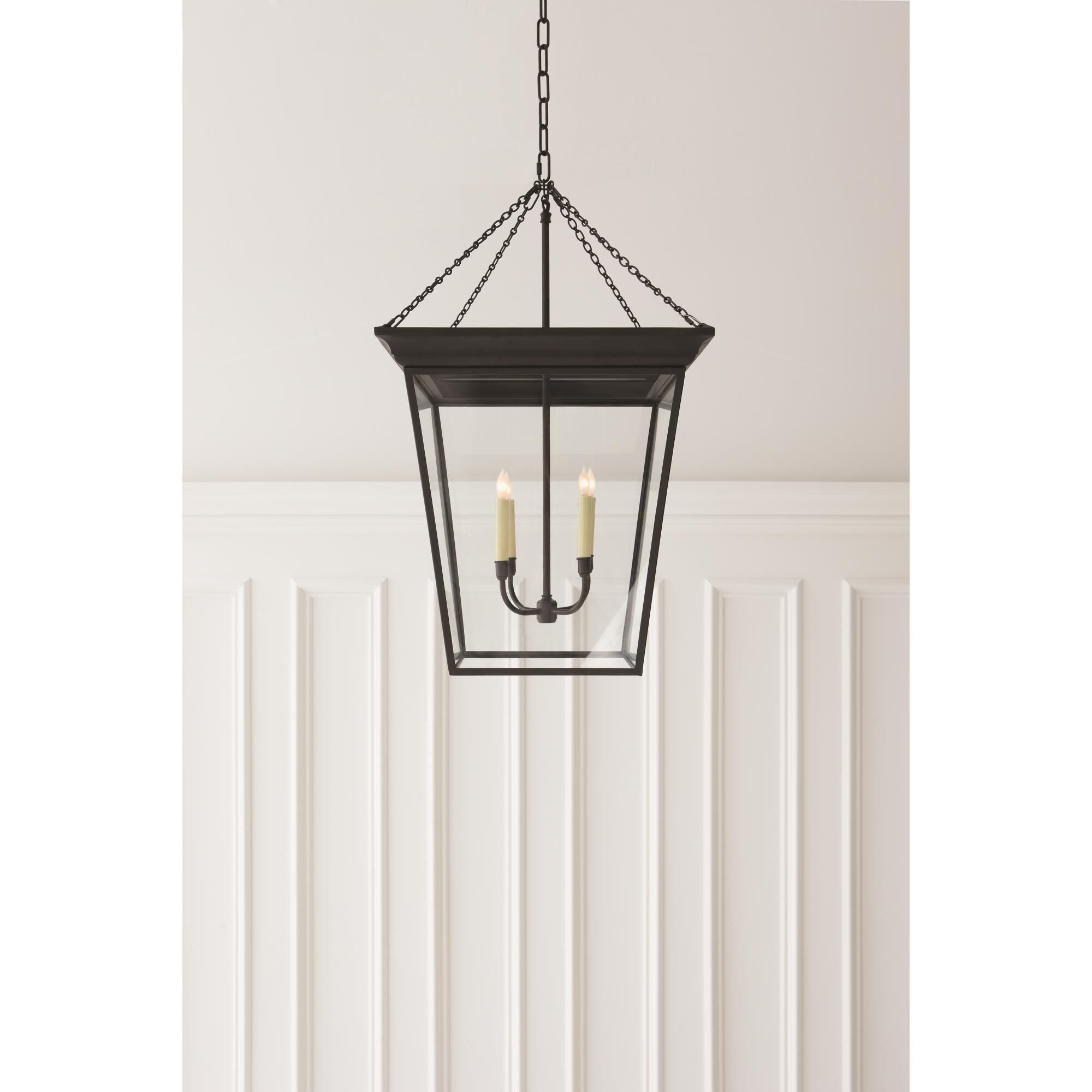 Shown in Blackened Rust finish and Clear glass