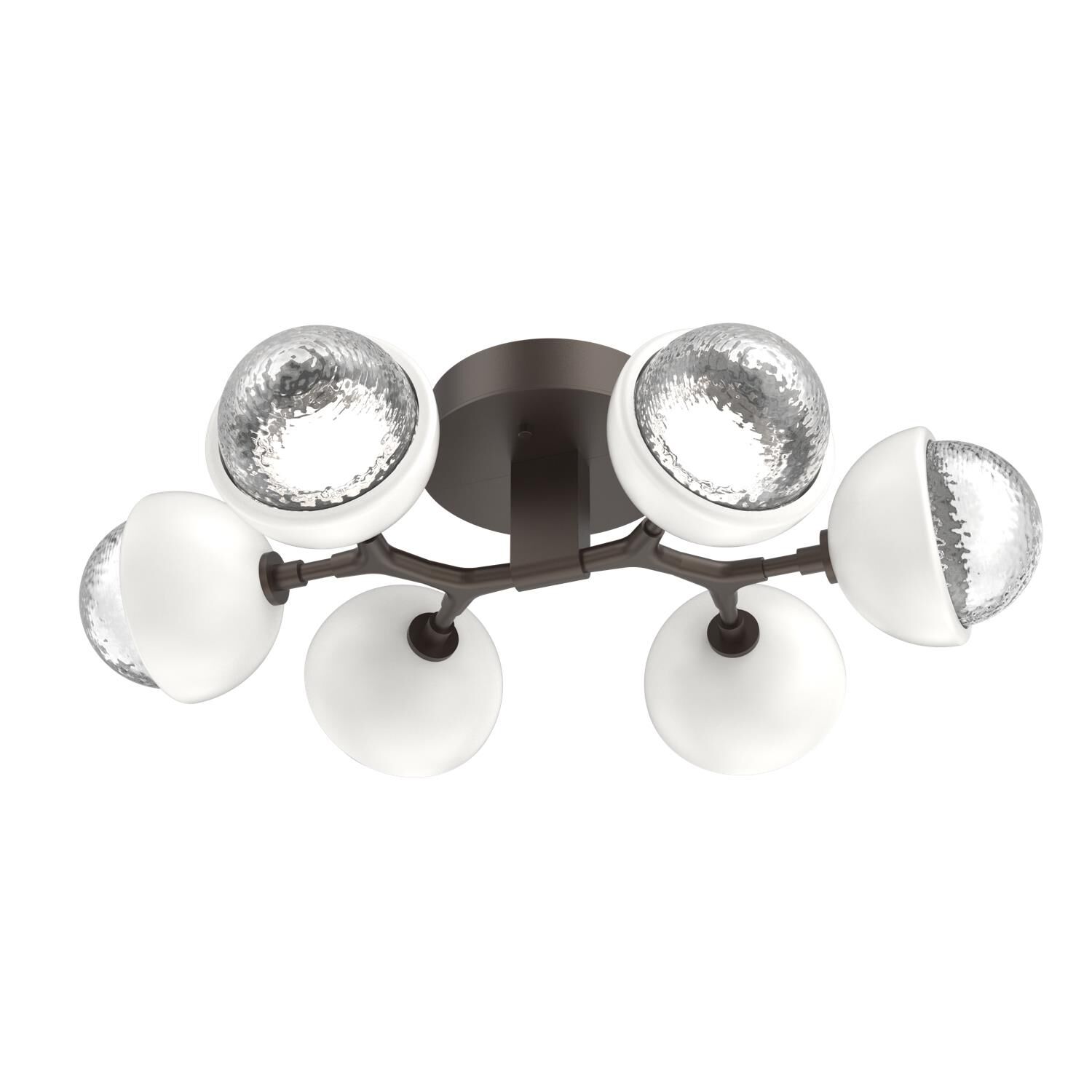 Shown in Flat Bronze finish and Clear glass and Salt White accent