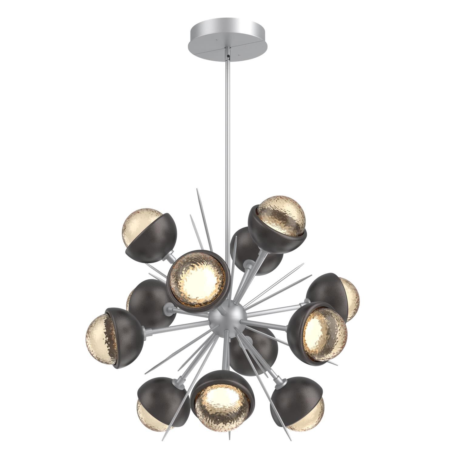 Shown in Classic Silver finish and Amber glass and Graphite accent
