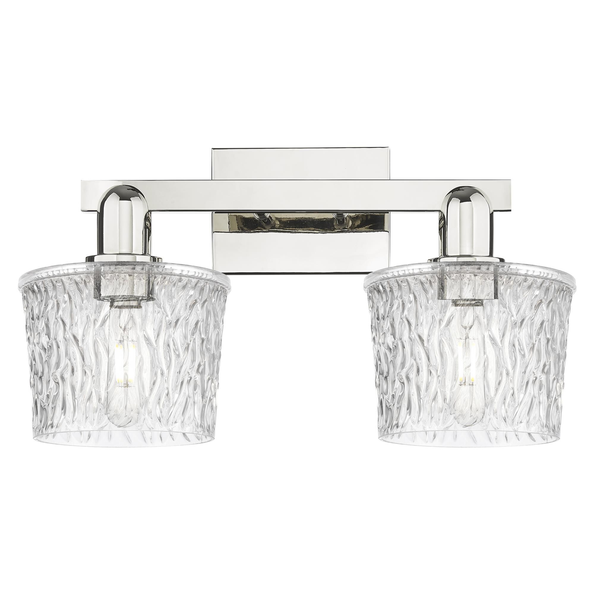 Shown in Polished Nickel finish and Clear glass