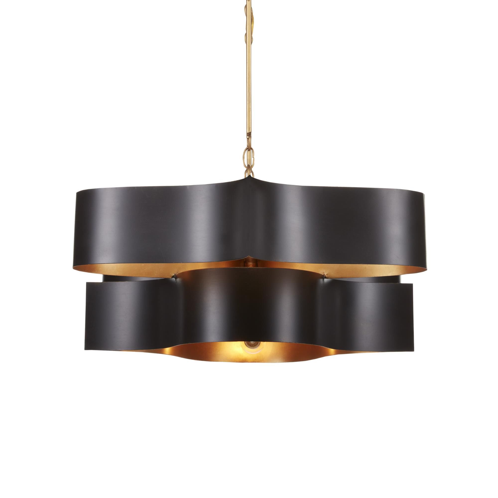 Shown in Satin Black/Contemporary Gold Leaf finish
