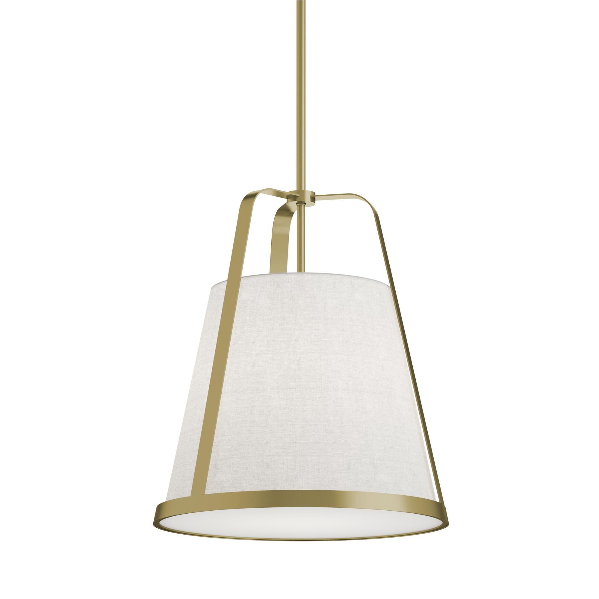 Shown in Light Antique Brass finish and White glass