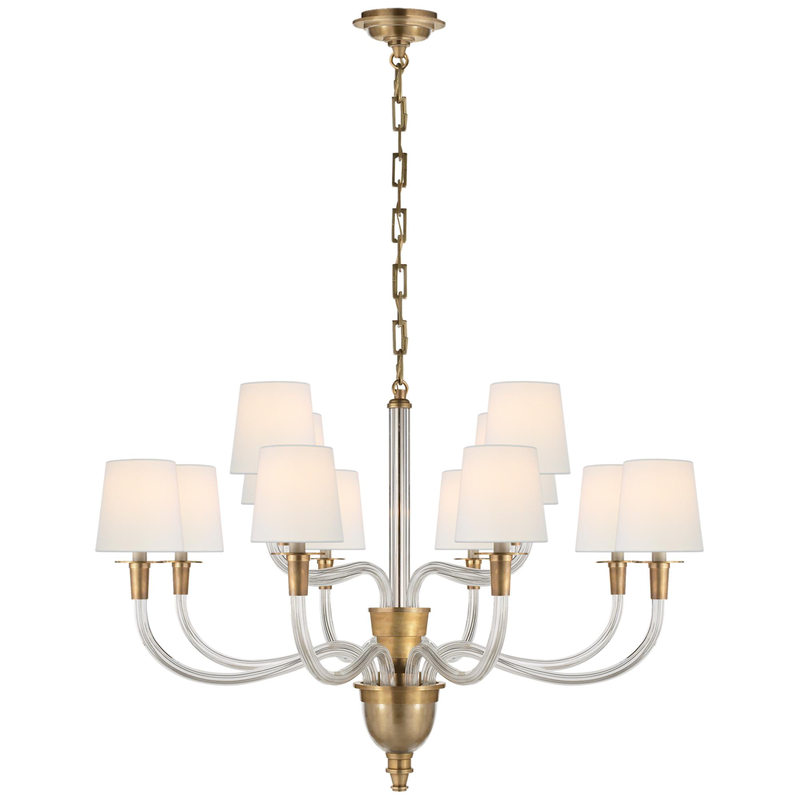 Thomas O'Brien Vivian 36 Inch 12 Light Chandelier by Visual Comfort Signature Collection