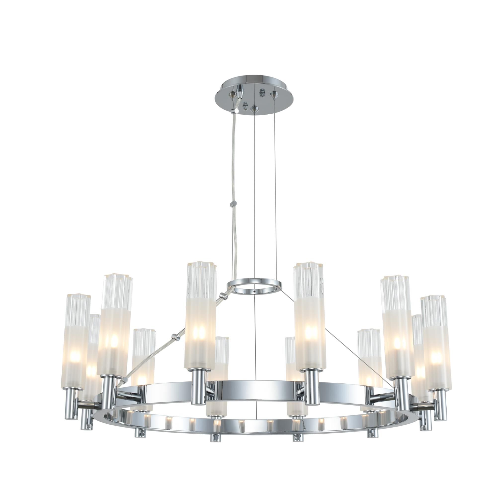 Lorne 27 Inch 12 Light LED Chandelier by Kalco Lighting