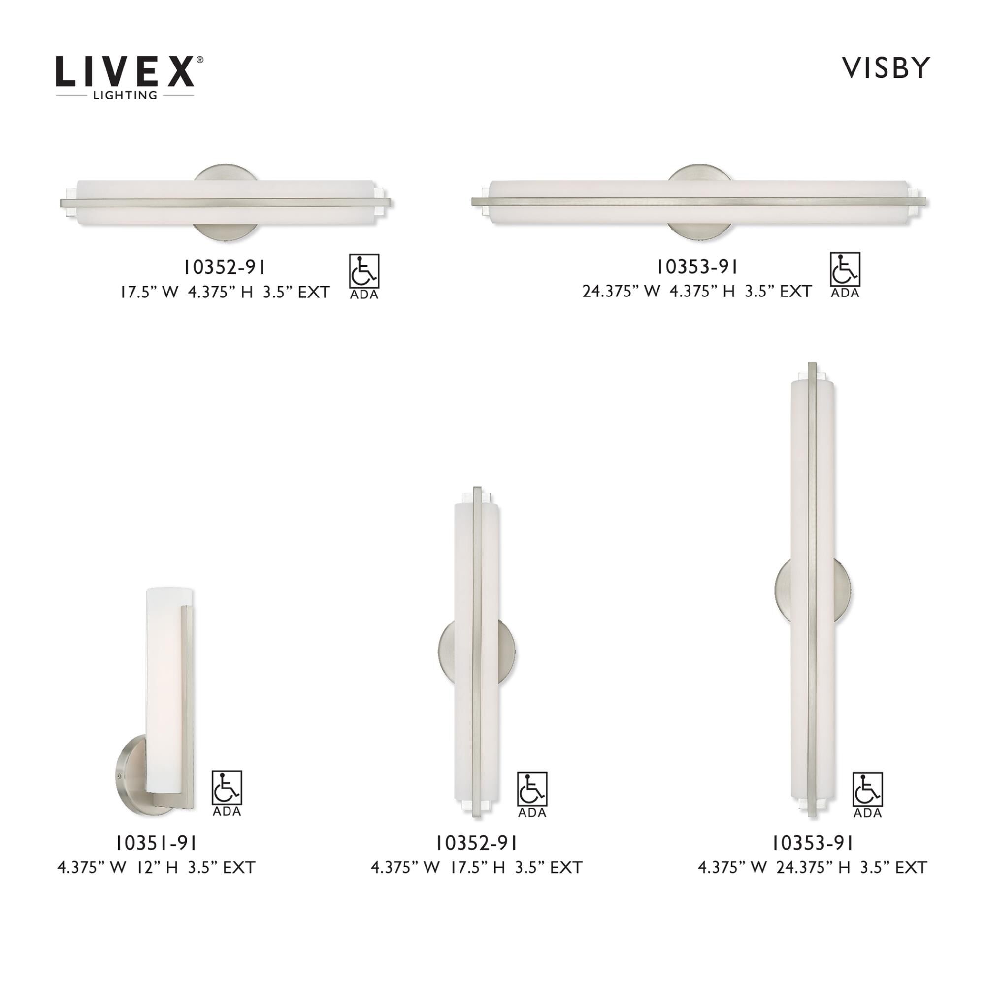 Livex Lighting Visby 24 Inch LED Bath Vanity Light