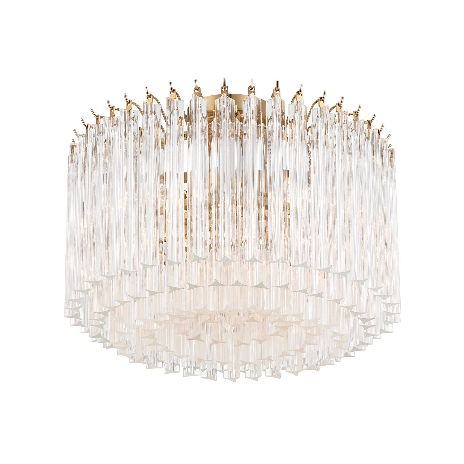 Lofton 18 Inch Semi Flush Mount by Crystorama
