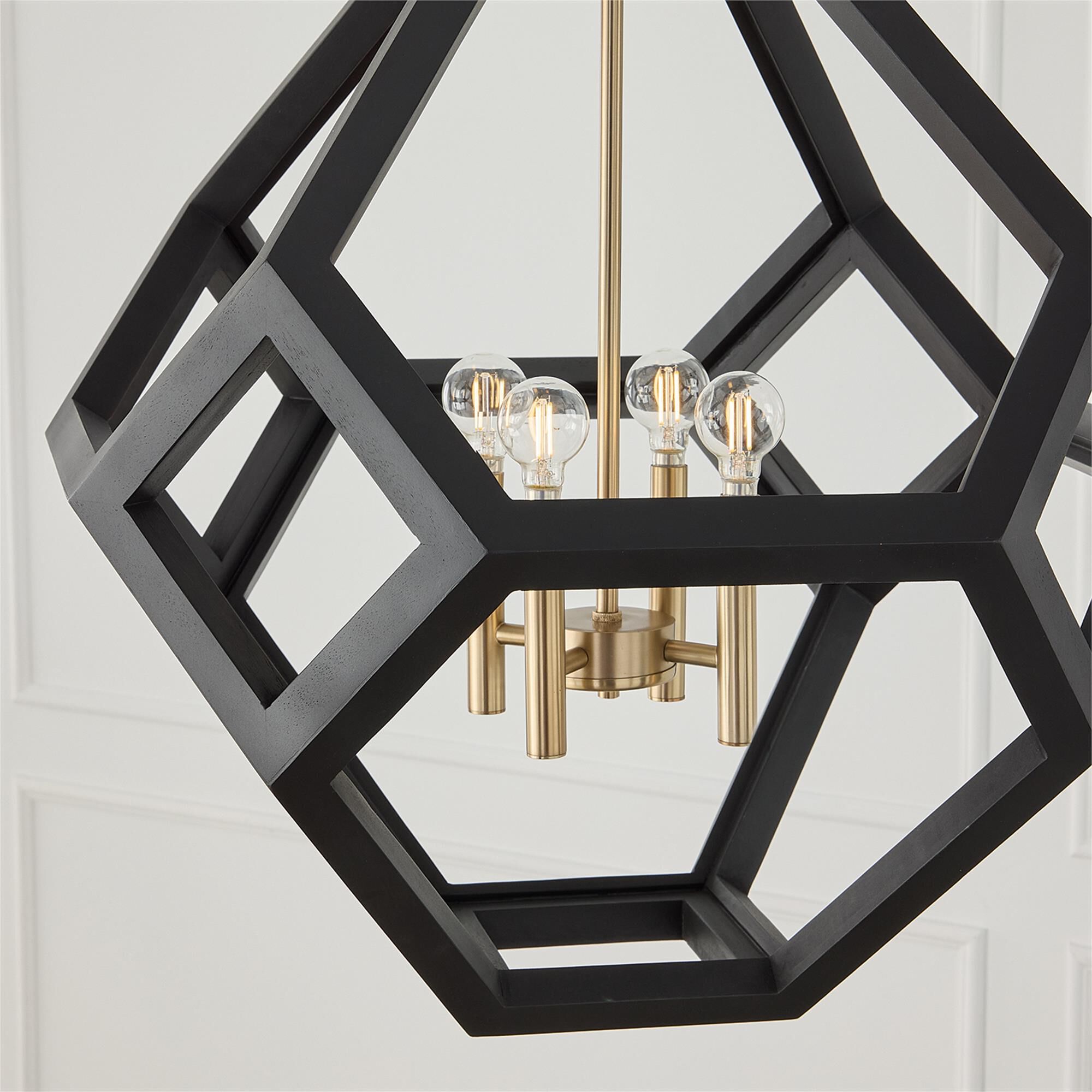 Shown in Flat Black And Matte Brass finish