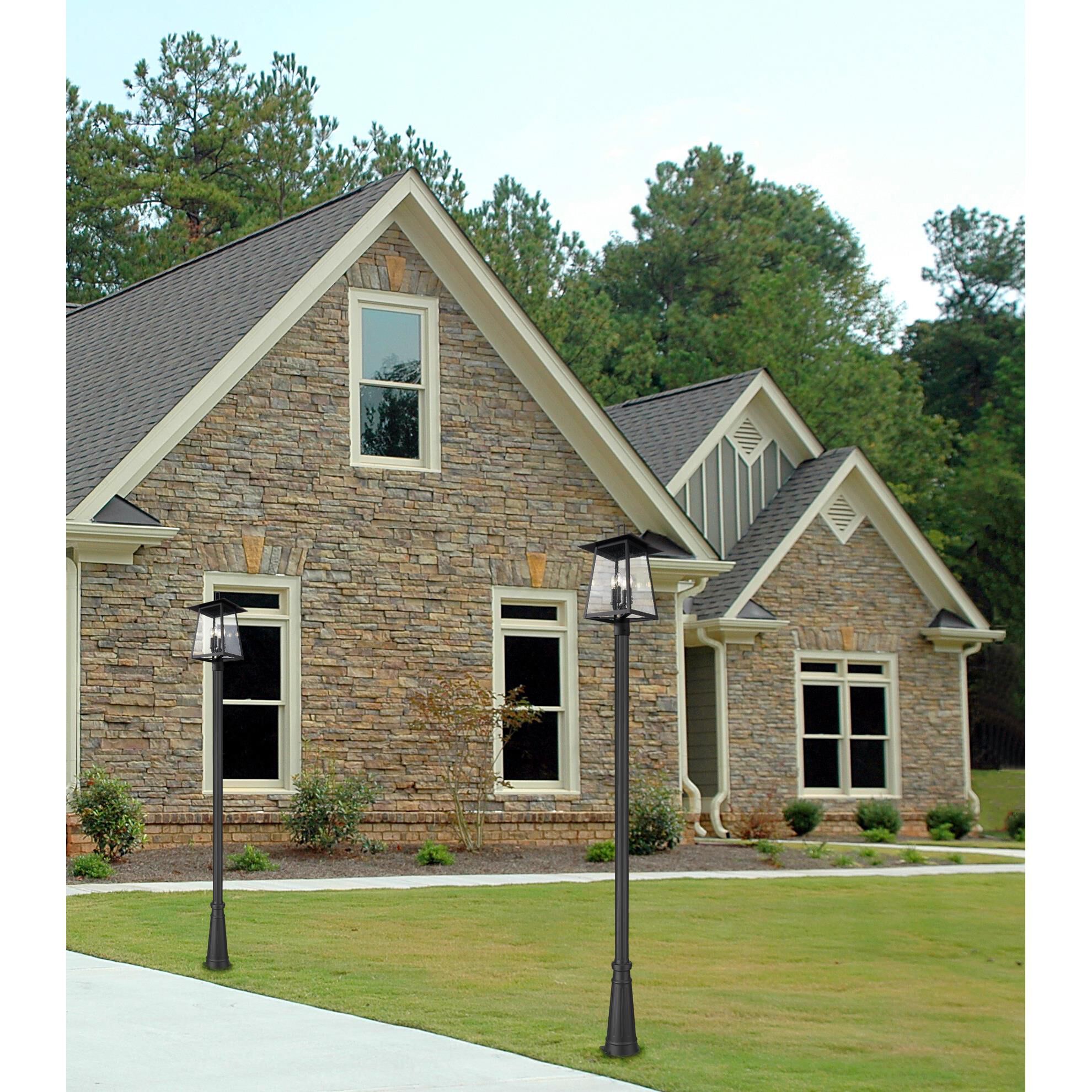 Shown in Black finish and Clear Seedy glass and Clear Seedy shade