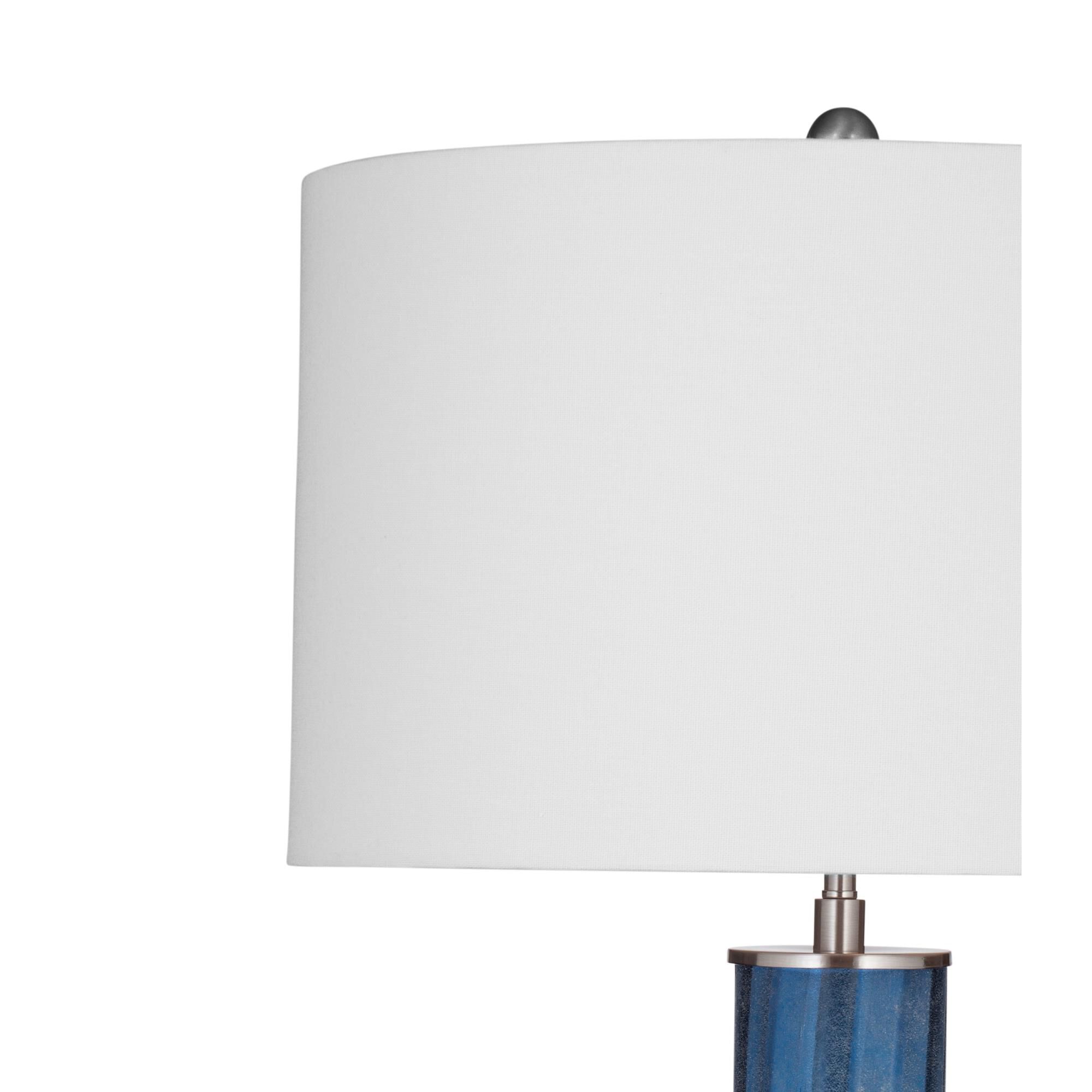 Shown in Blue finish and White shade