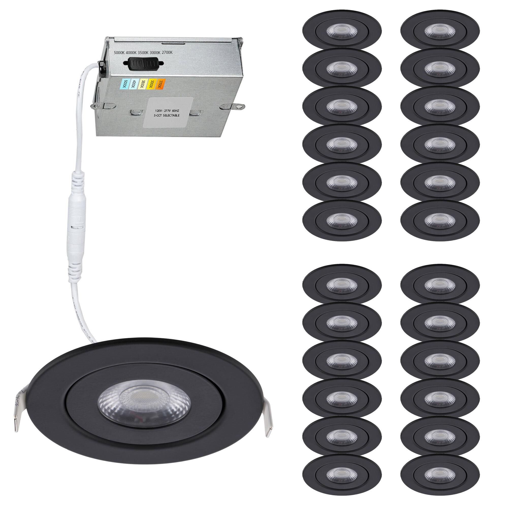 Lotos 5 Inch Recessed Lighting Trim Pack of 24 by WAC Lighting