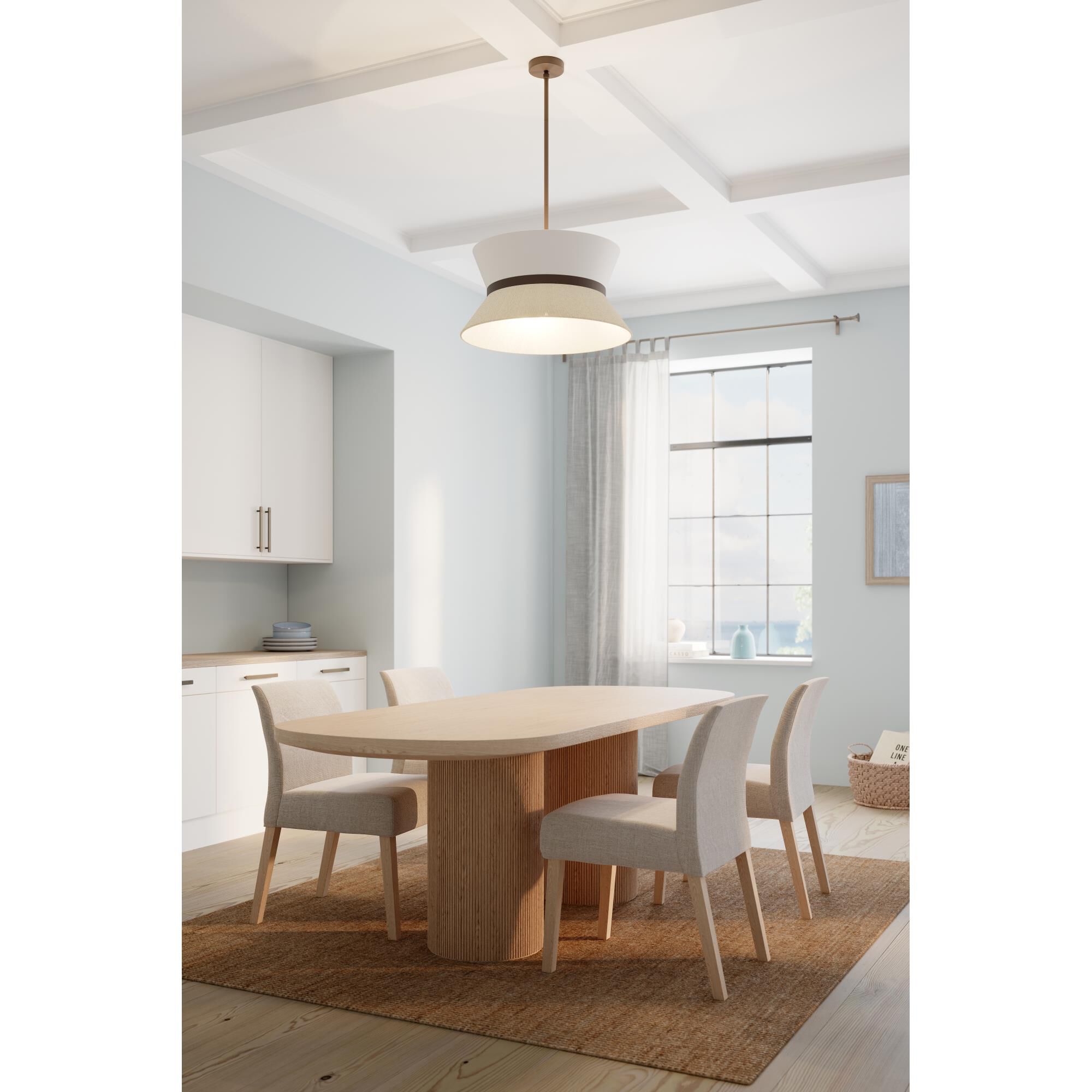 Shown in Plated Dark Bronze finish and White shade