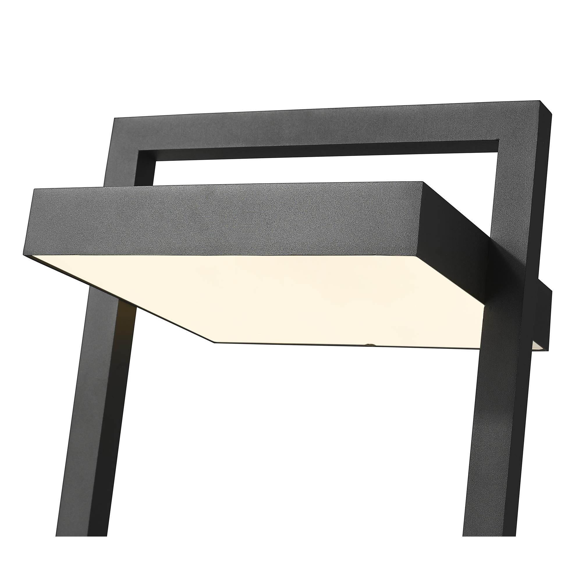 Shown in Black finish and Glass shade