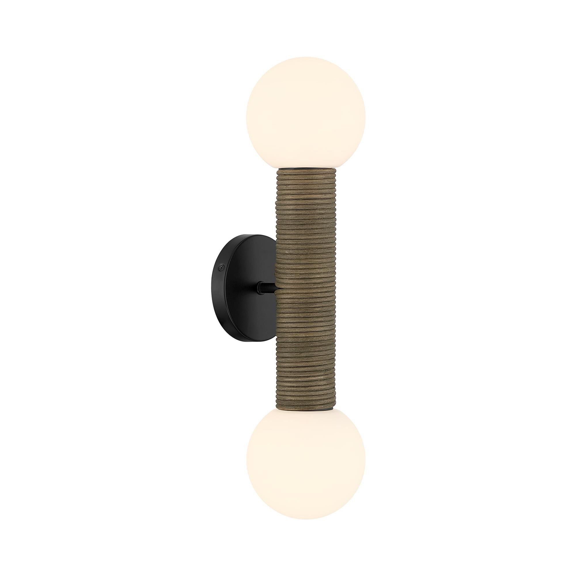 Shown in Matte Black finish and White Opal glass