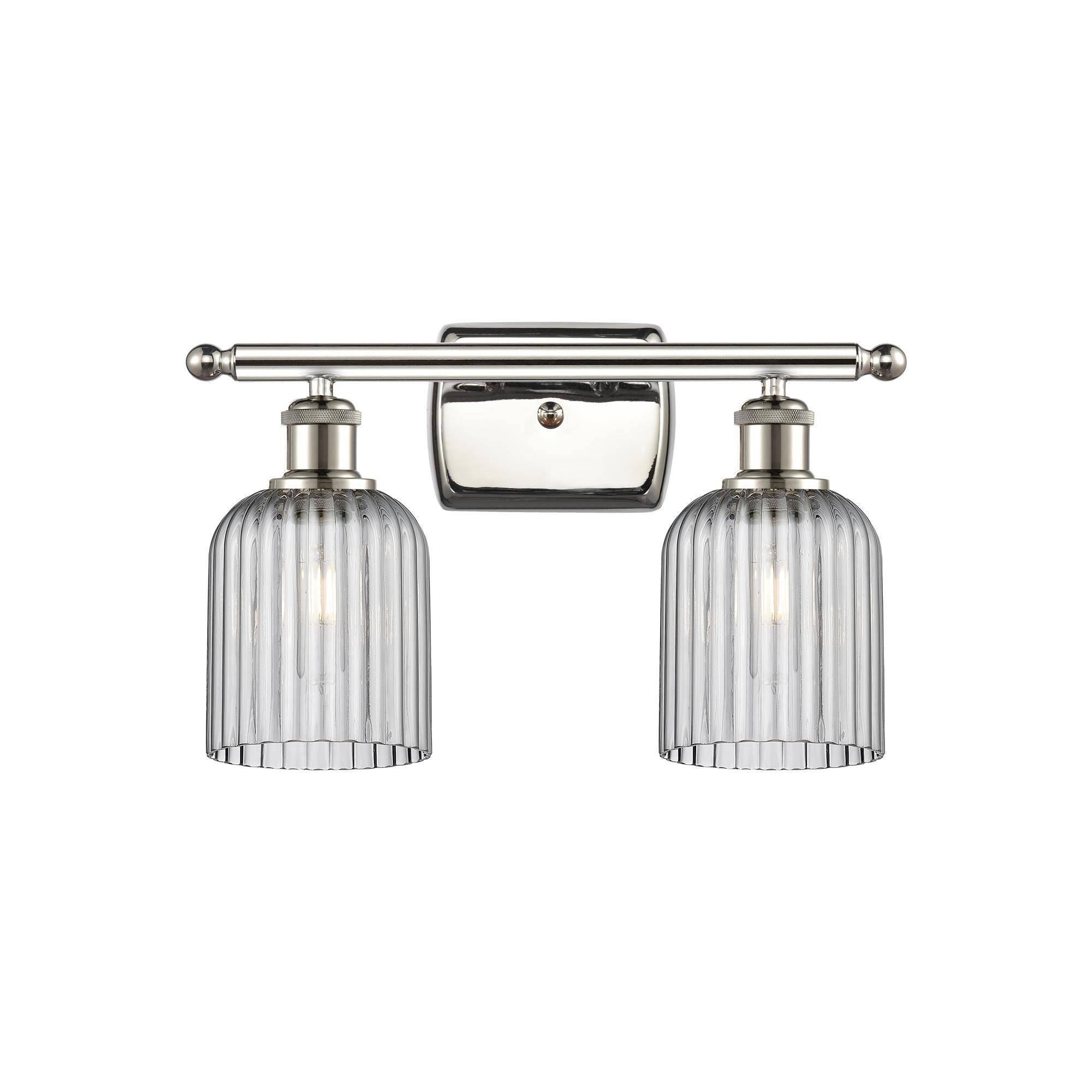 Shown in Polished Nickel finish and Light Smoke shade