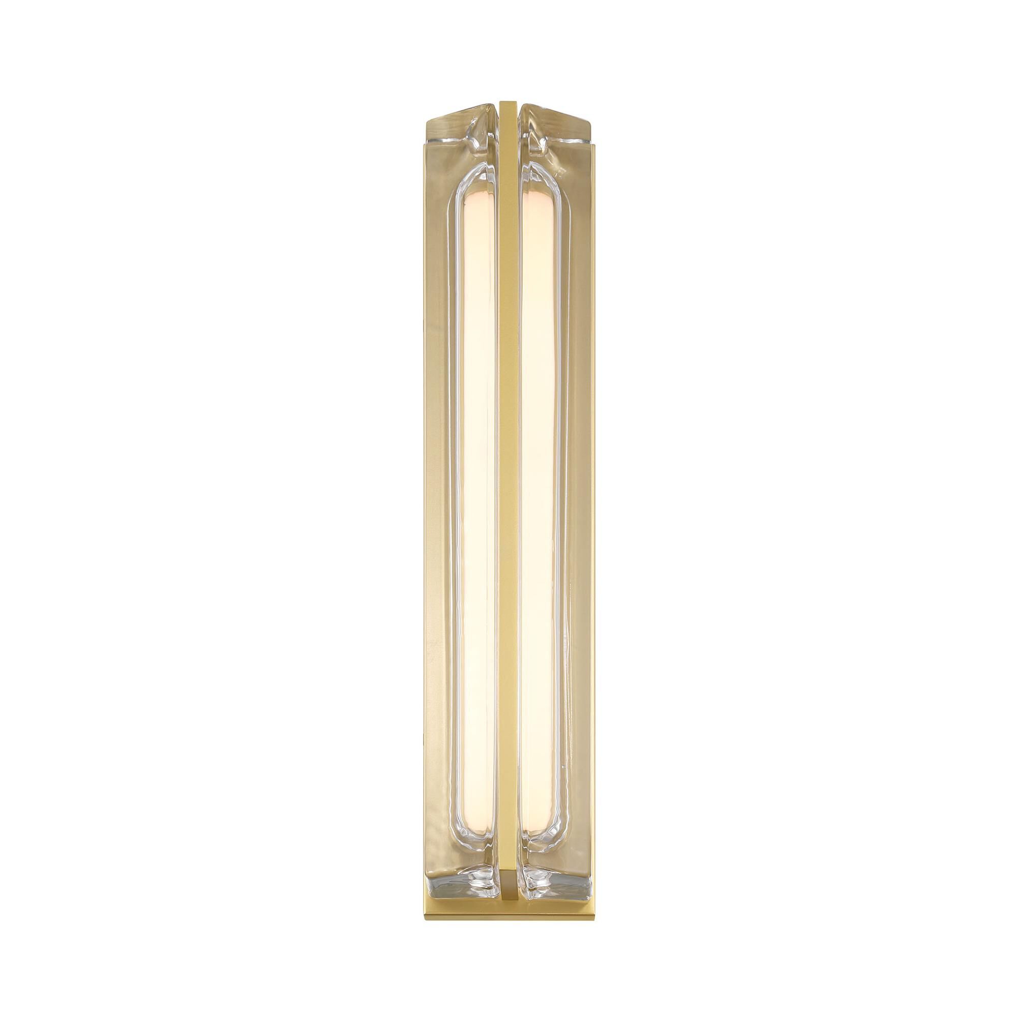 Shown in Gold finish and Clear glass