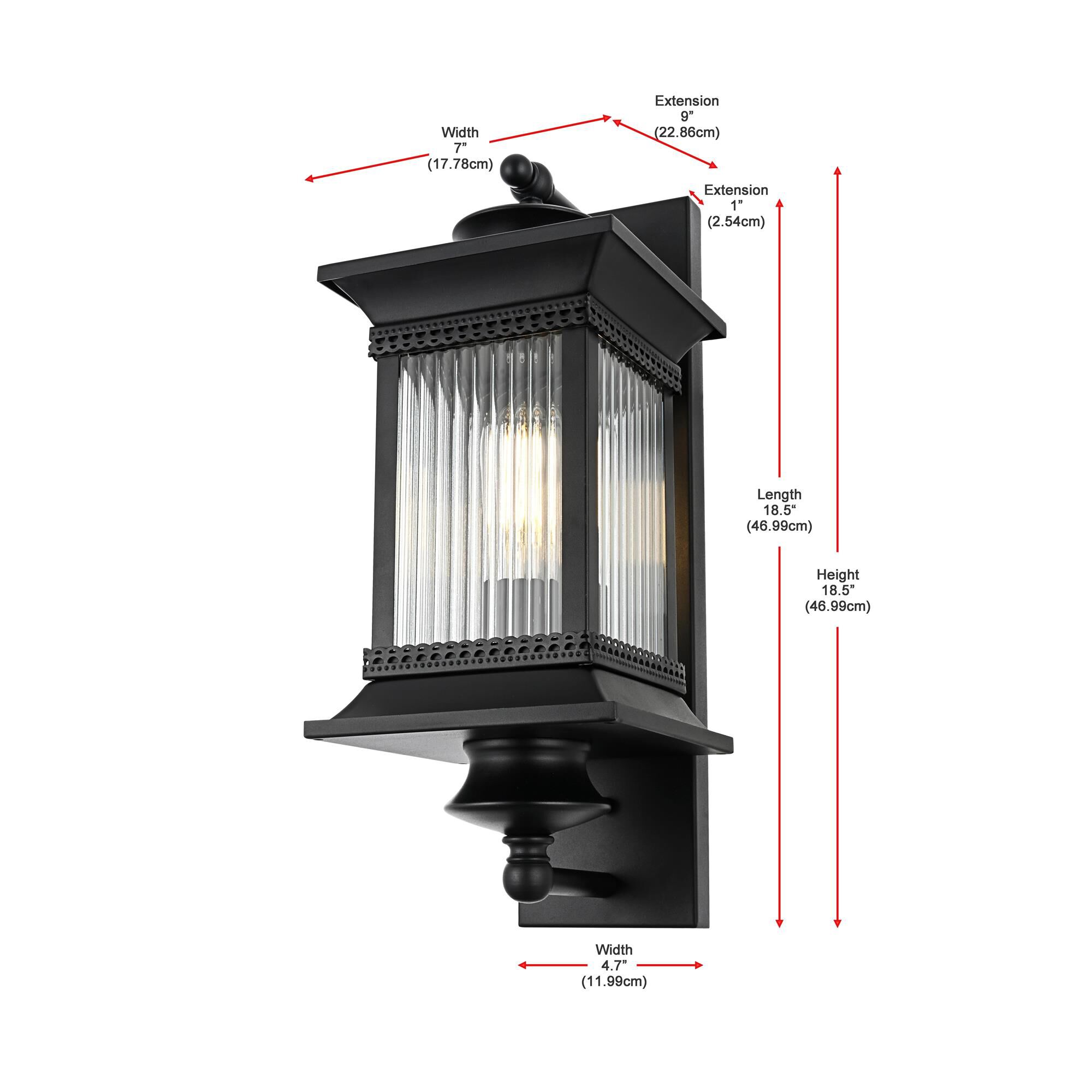 Collins 7 Inch Outdoor Wall Light by Elegant Lighting