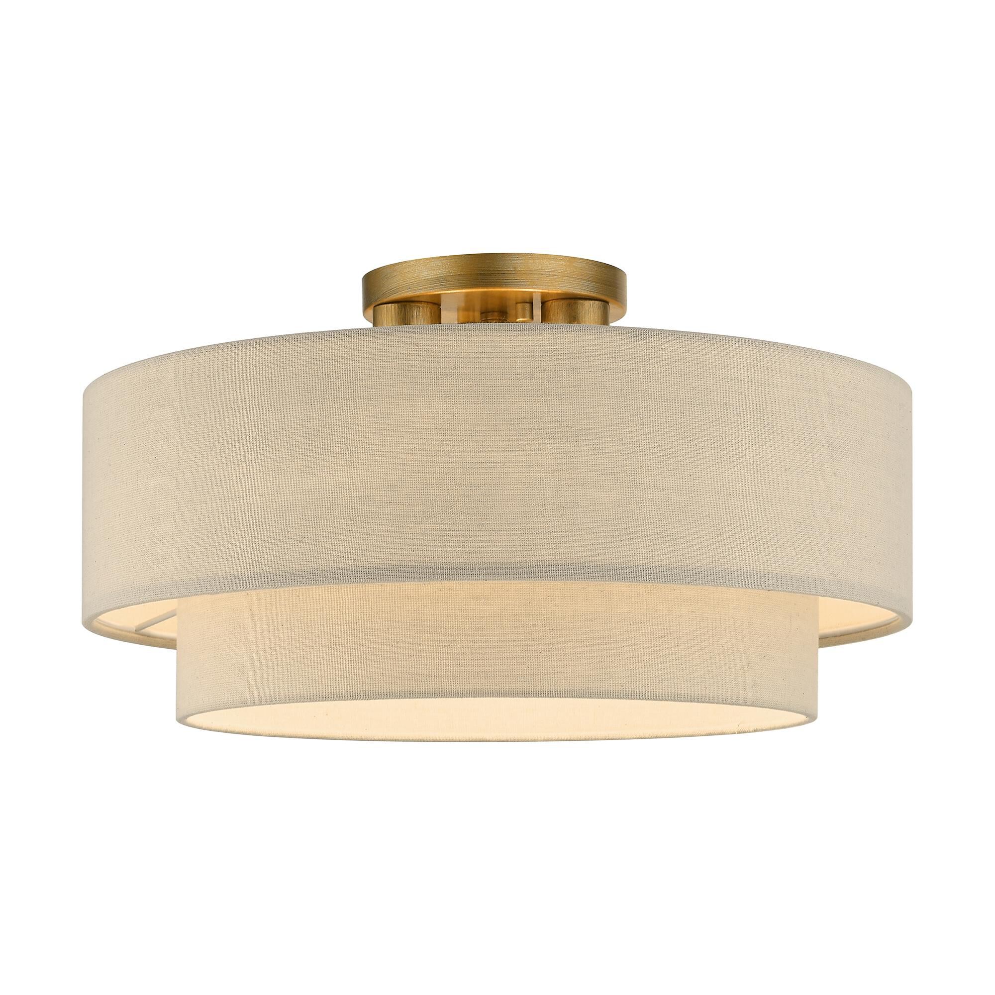 Bellingham 18 Inch 3 Light Semi Flush Mount by Livex Lighting