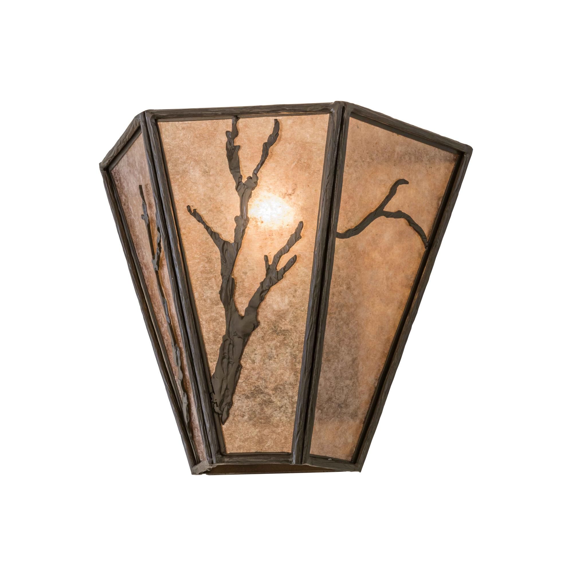 Shown in Timeless Bronze finish and Silver Mica glass