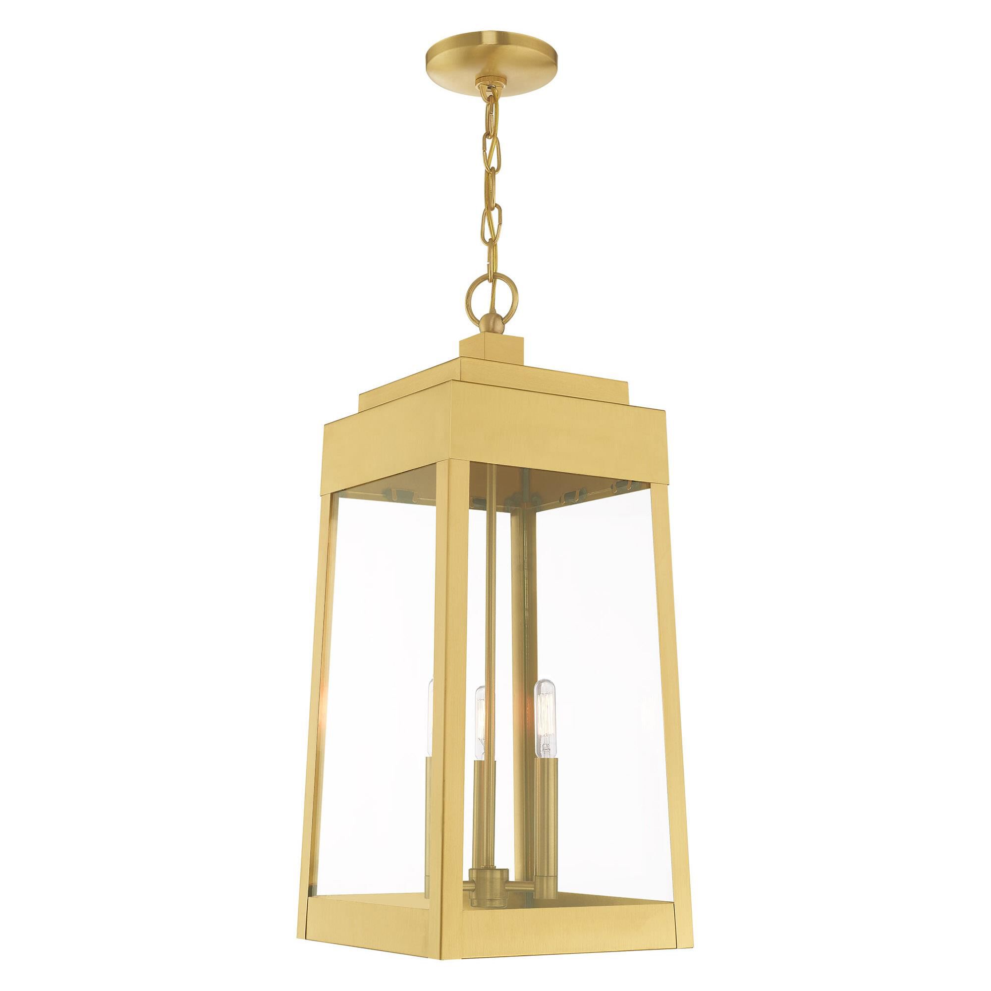 Oslo 24 Inch Tall 3 Light Outdoor Hanging Lantern by Livex Lighting