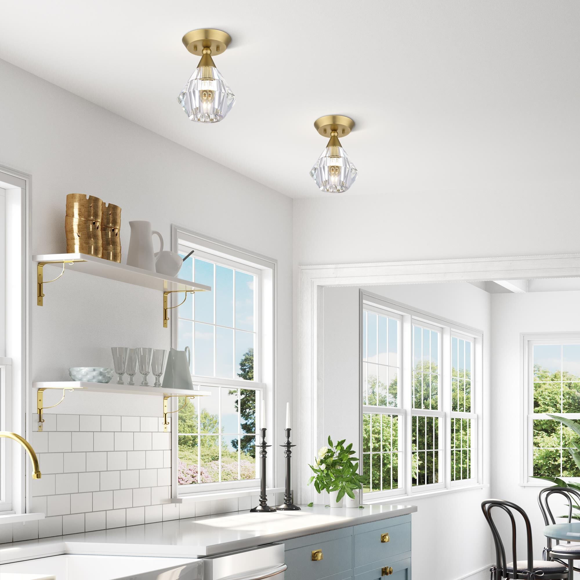 Brussels 1 Light Semi Flush Mount by Livex Lighting