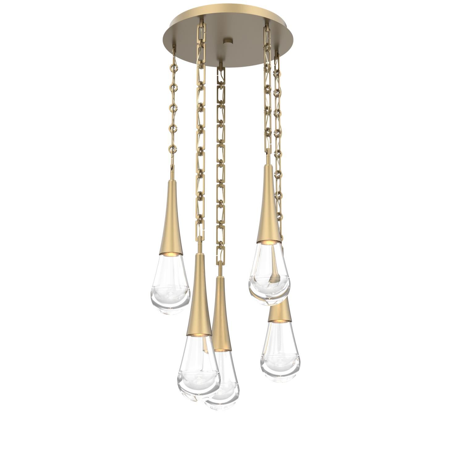 Levi Wilson Raindrop 19 Inch Multi Light Pendant by Hammerton Studio