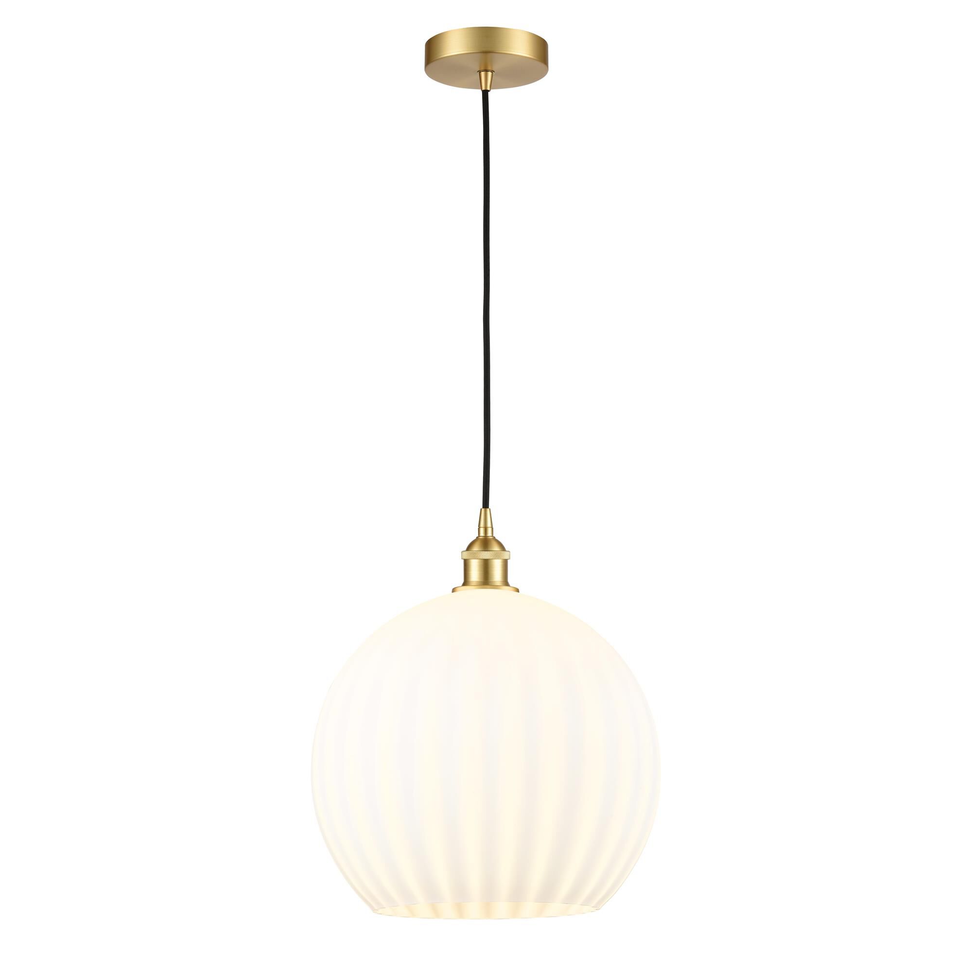 Bruno Marashlian White Venetian 14 Inch Large Pendant by Innovations Lighting