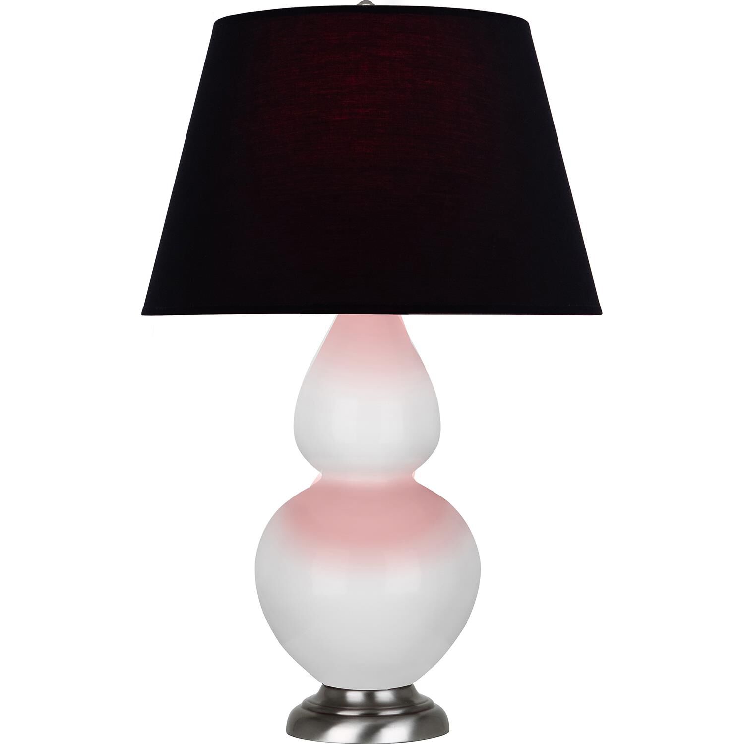 Shown in Daisy finish and Ink Black with Rose Red Lining shade and Antique Silver accent