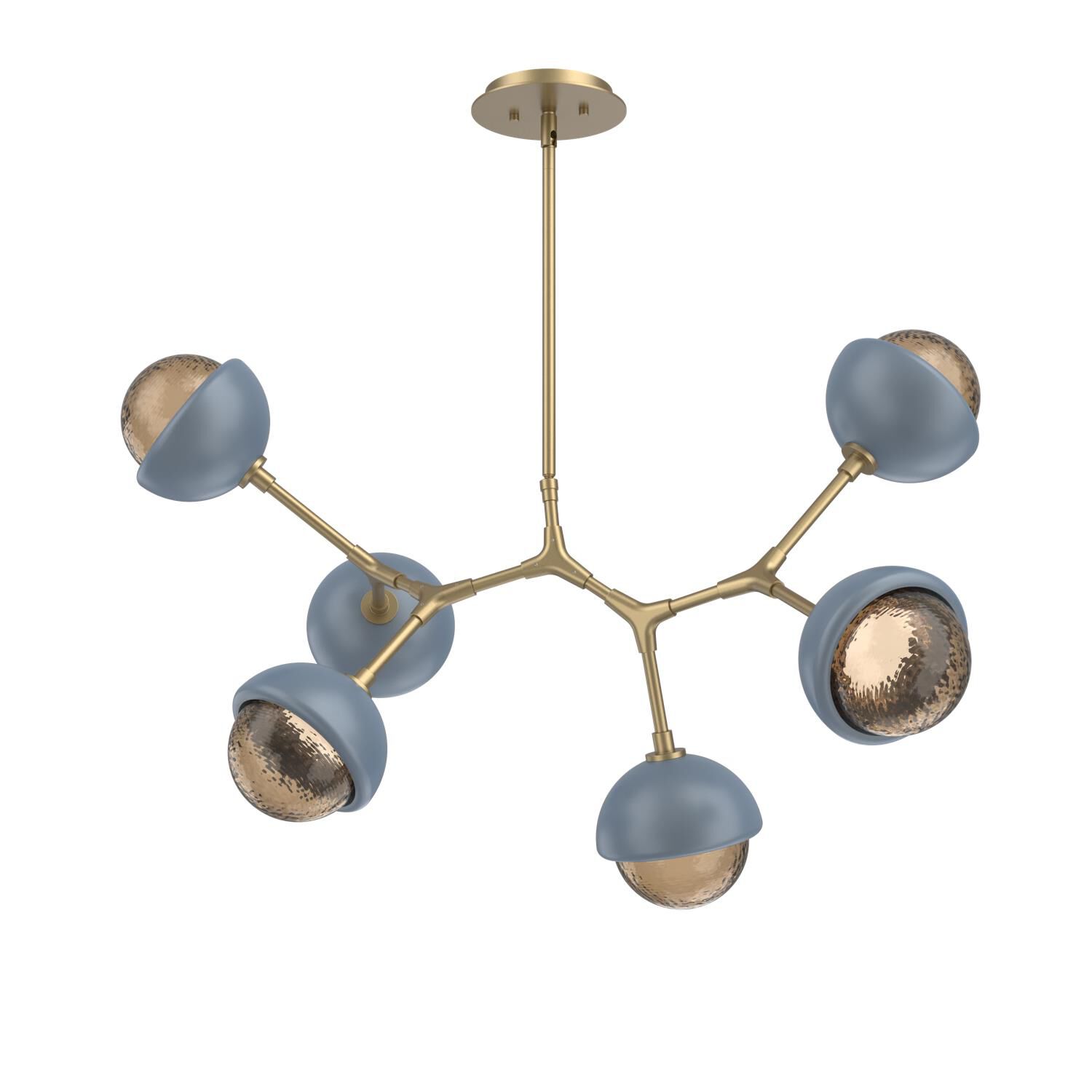 Levi Wilson Cabochon 31 Inch Linear Suspension Light by Hammerton Studio