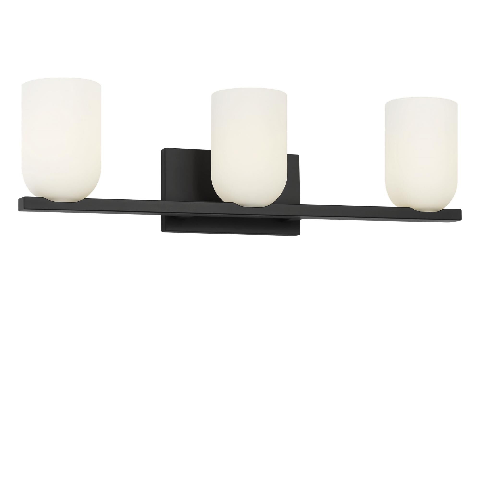 Shown in Midnight Black finish and Etched White glass