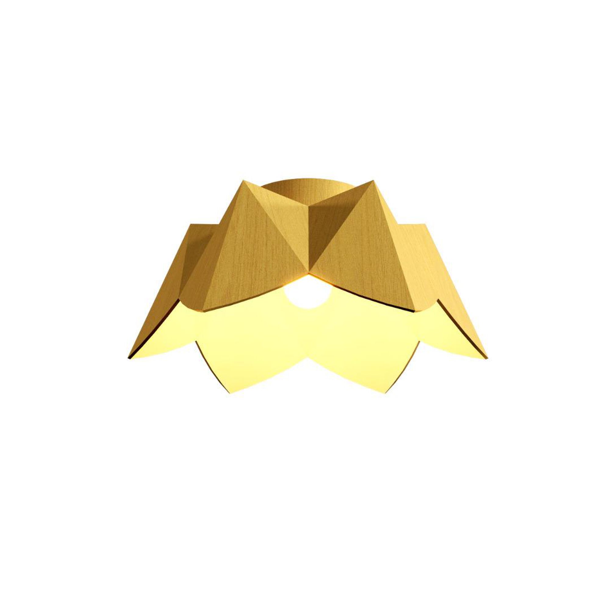 Shown in Organic Gold finish and No shade