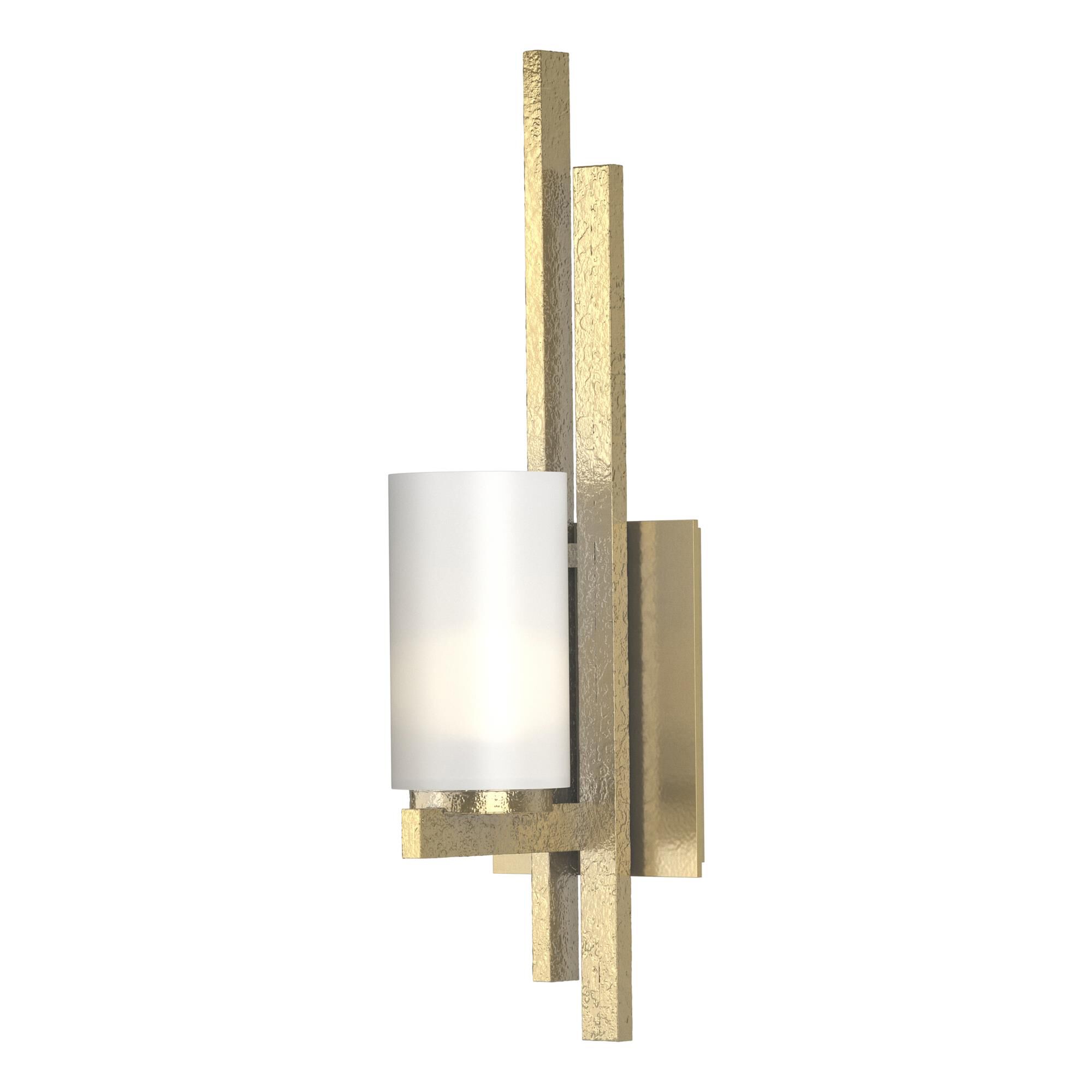 Shown in Modern Brass finish and Opal glass