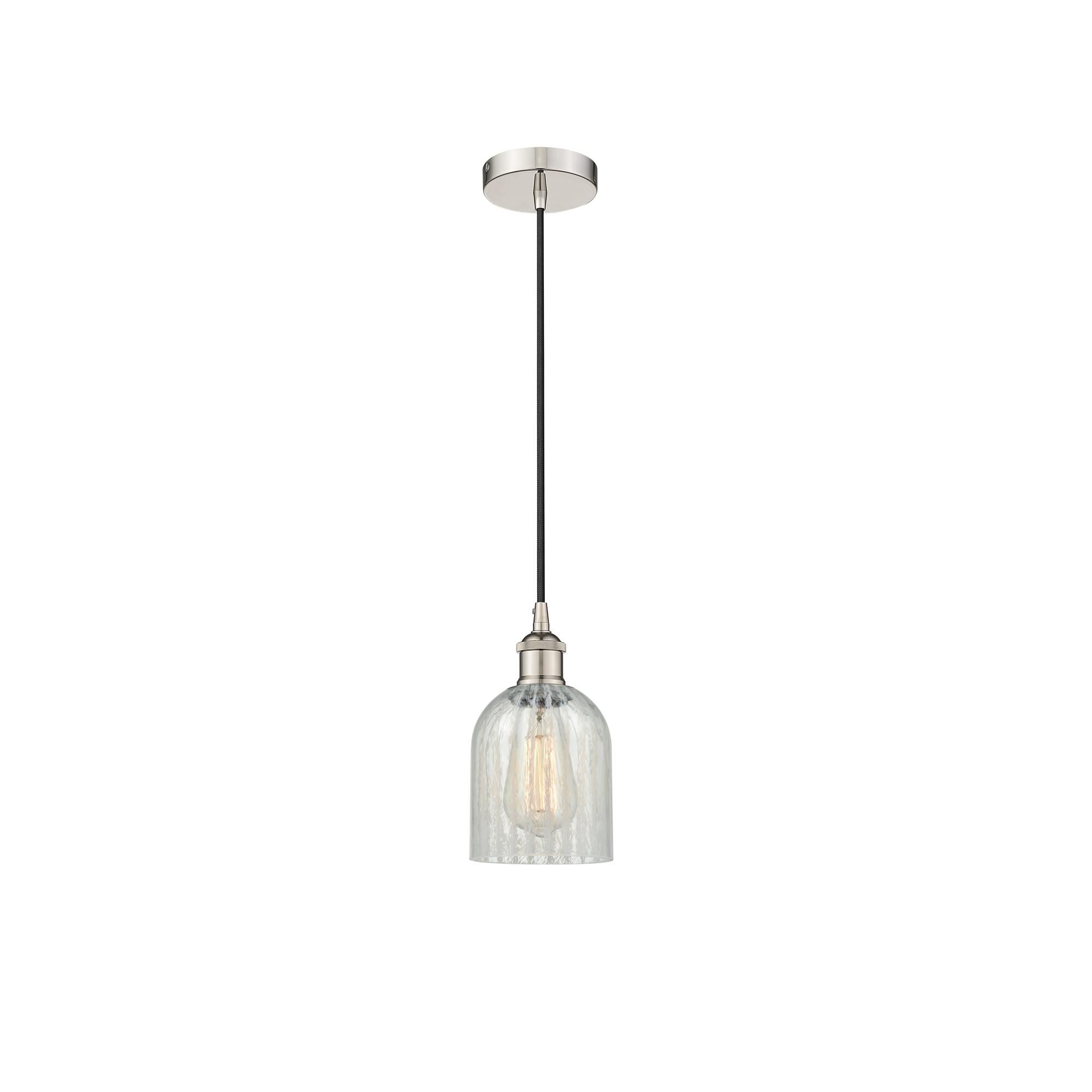 Shown in Polished Nickel finish and Mouchette glass